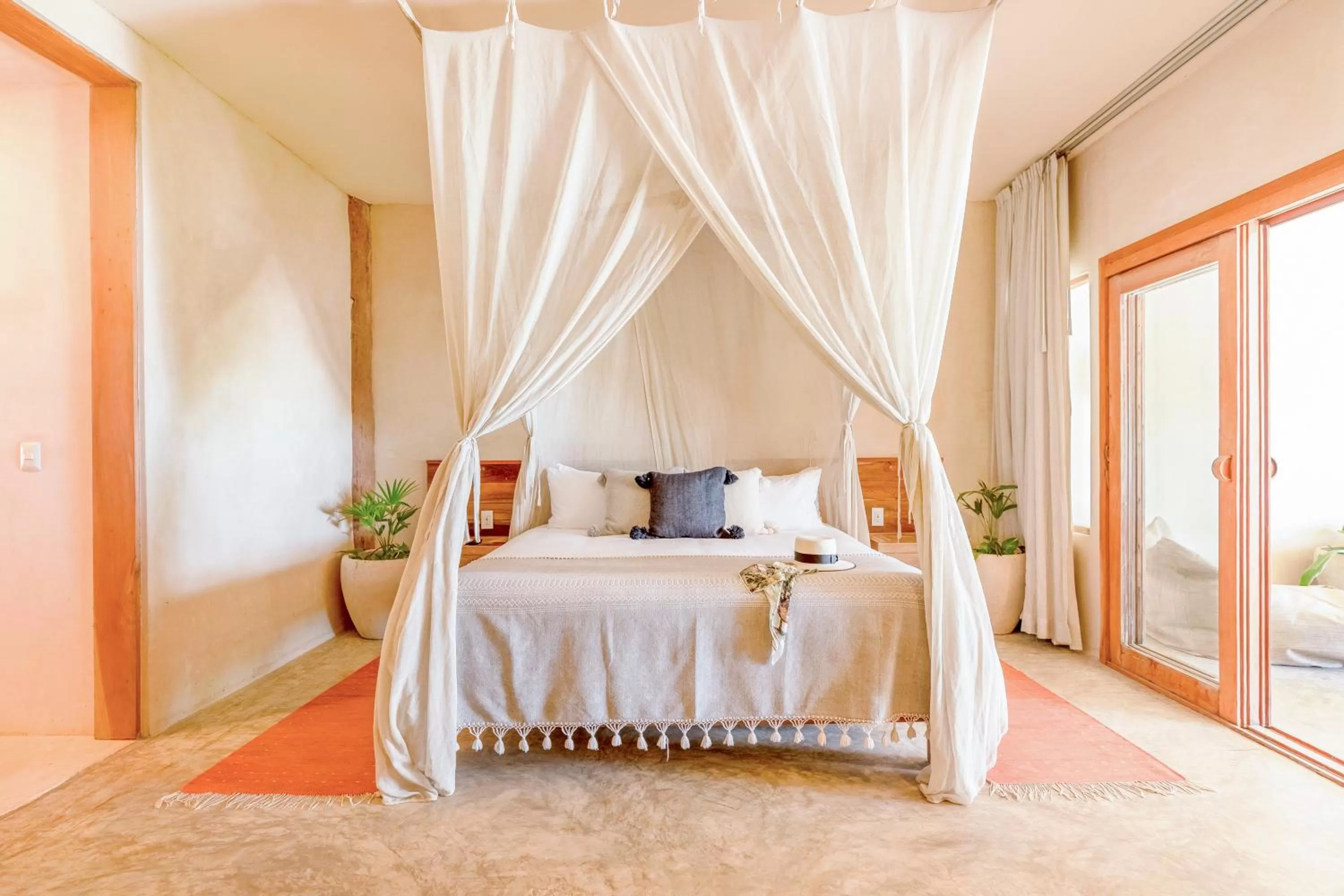 Bed in Ahau Tulum - Beachfront Hotel