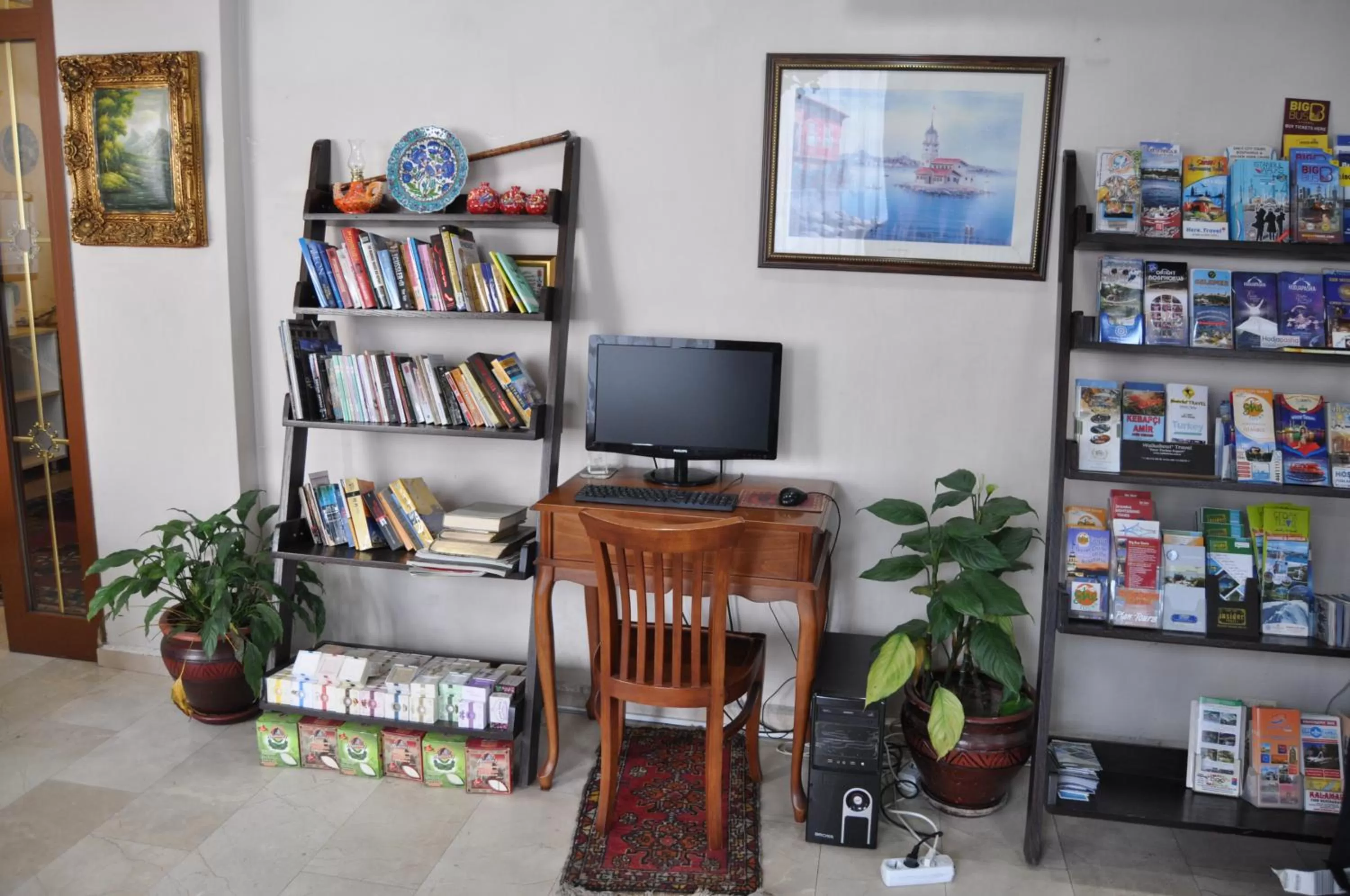 Library in Basileus Hotel