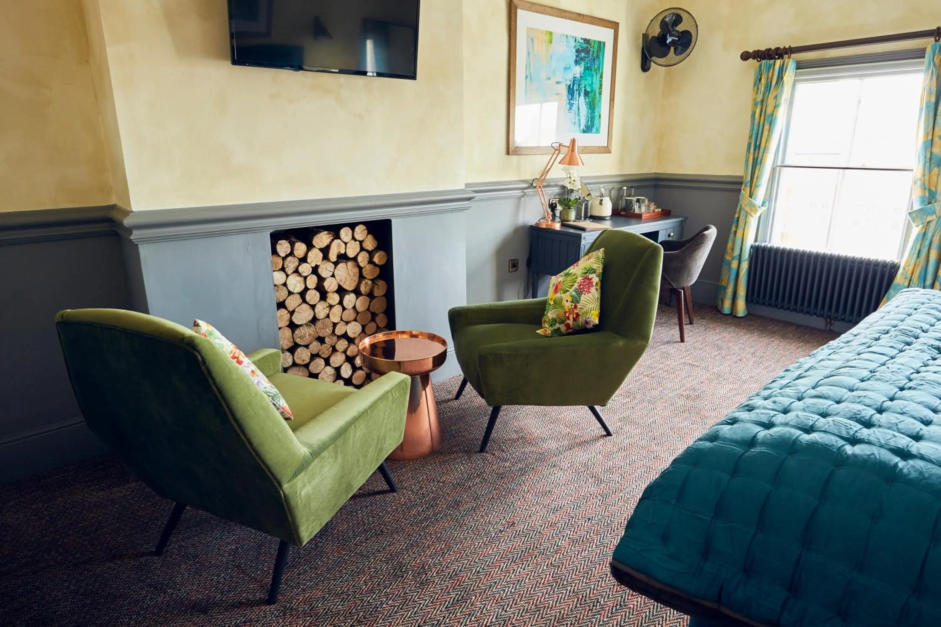 Seating area, Bed in Frederick Street Townhouse
