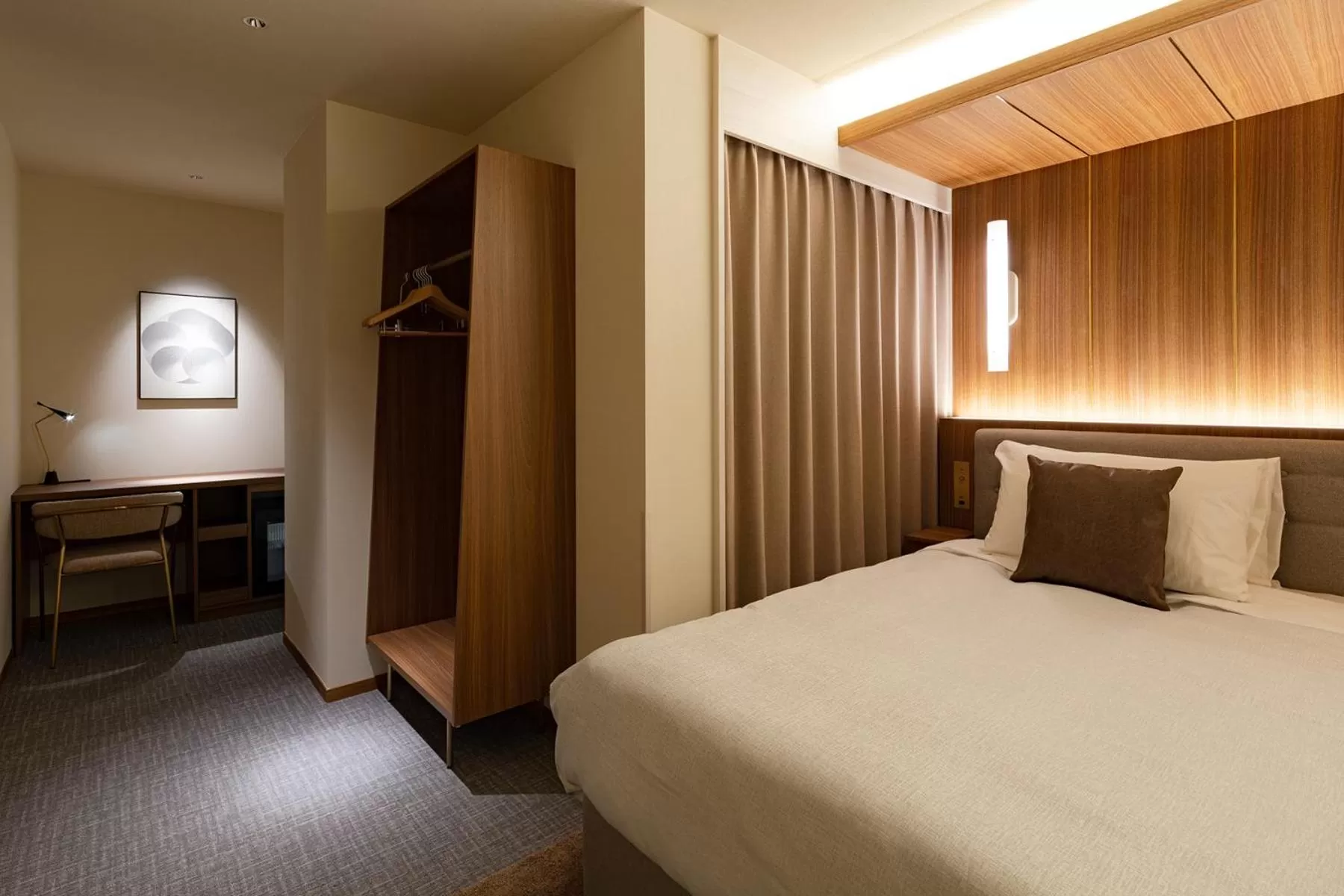 Photo of the whole room, Bed in The OneFive Terrace Fukuoka