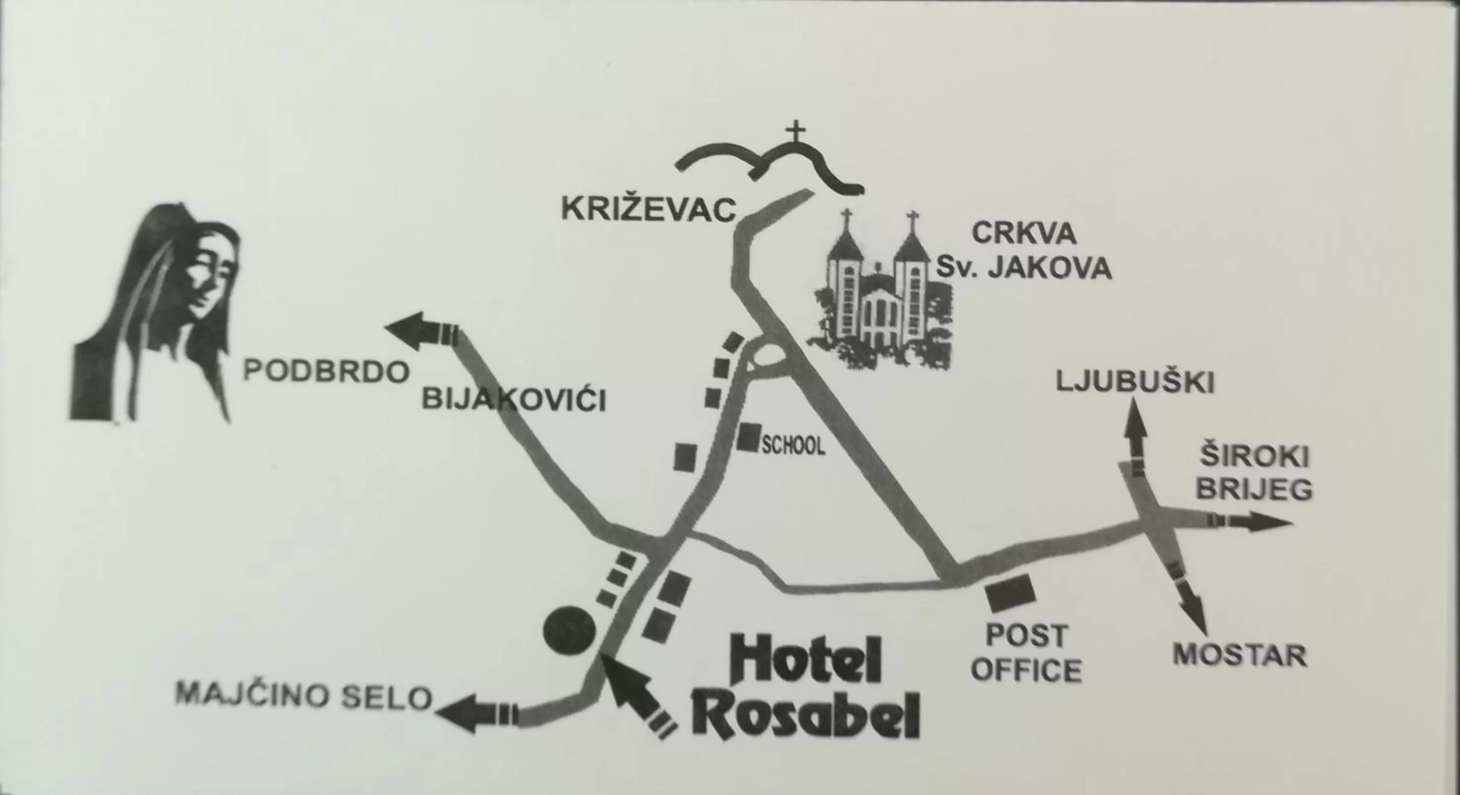 Location, Bird's-eye View in Hotel Rosabel