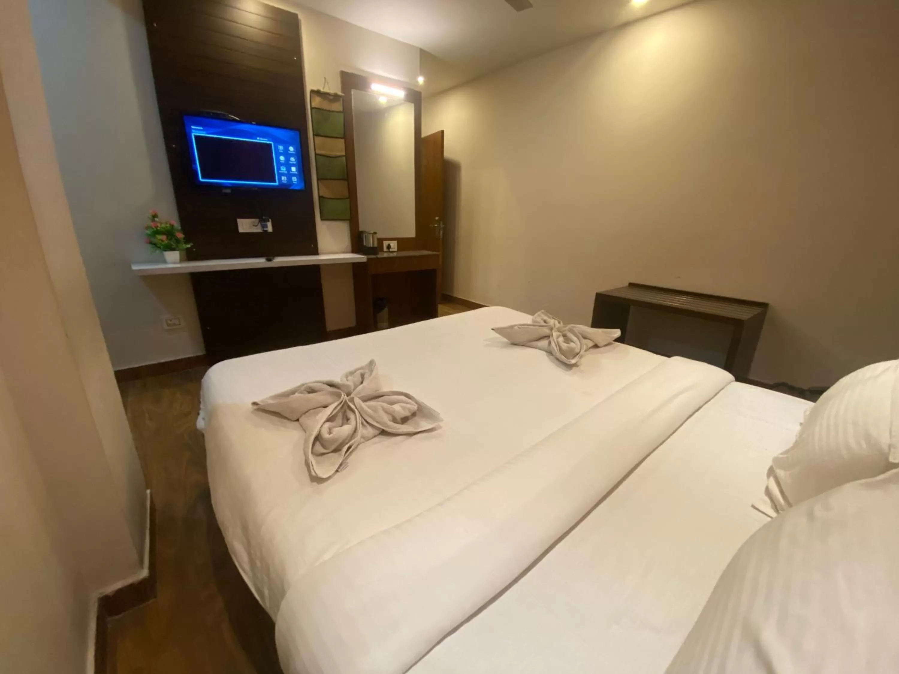 Bed in Hotel Ambika Resort Manali