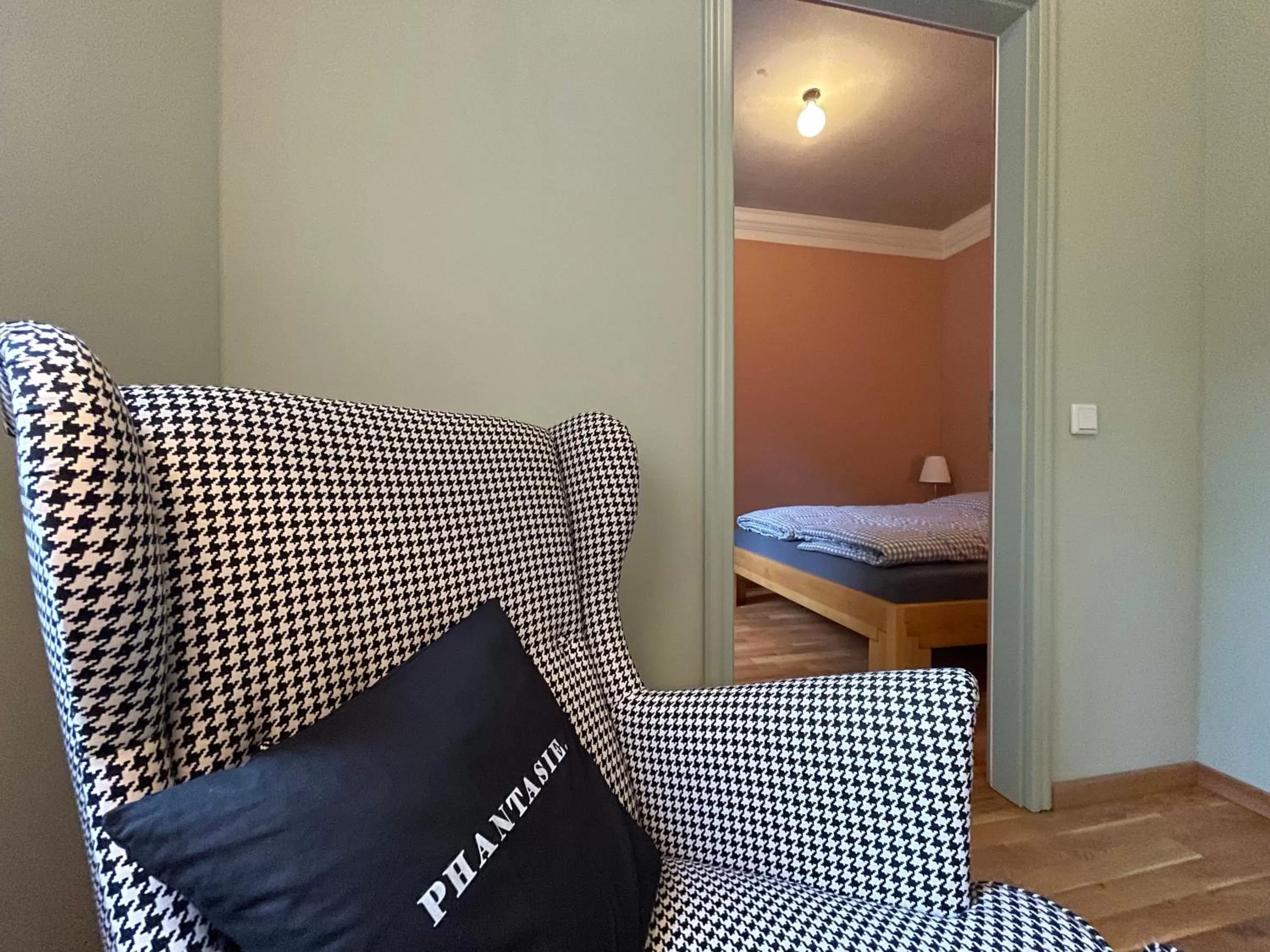 Living room, Bed in Gästehaus Phantasie