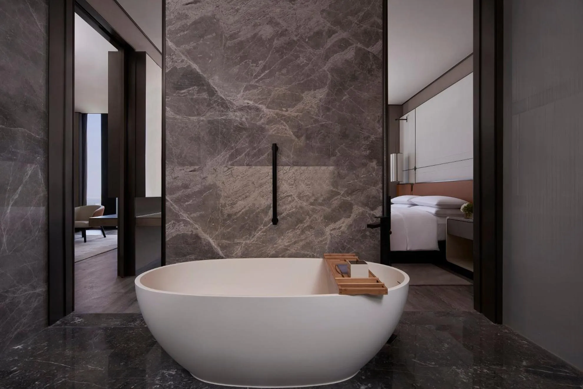 Toilet, Bed in Tianjin Marriott Hotel National Convention and Exhibition Center