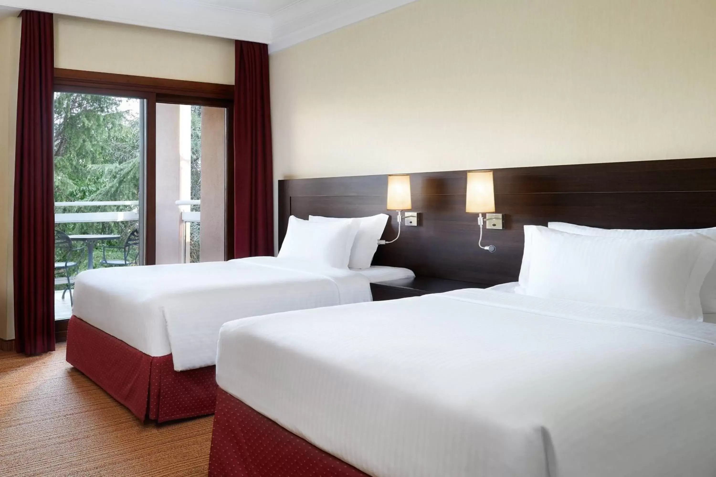 Guest room, 2 Twin/Single Bed(s), Sofa bed, Balcony - single occupancy in Courtyard by Marriott Rome Central Park Guest room, 2 Twin/Single Bed(s), Sofa bed, Balcony - single occupancy in Courtyard by Marriott Rome Central Park