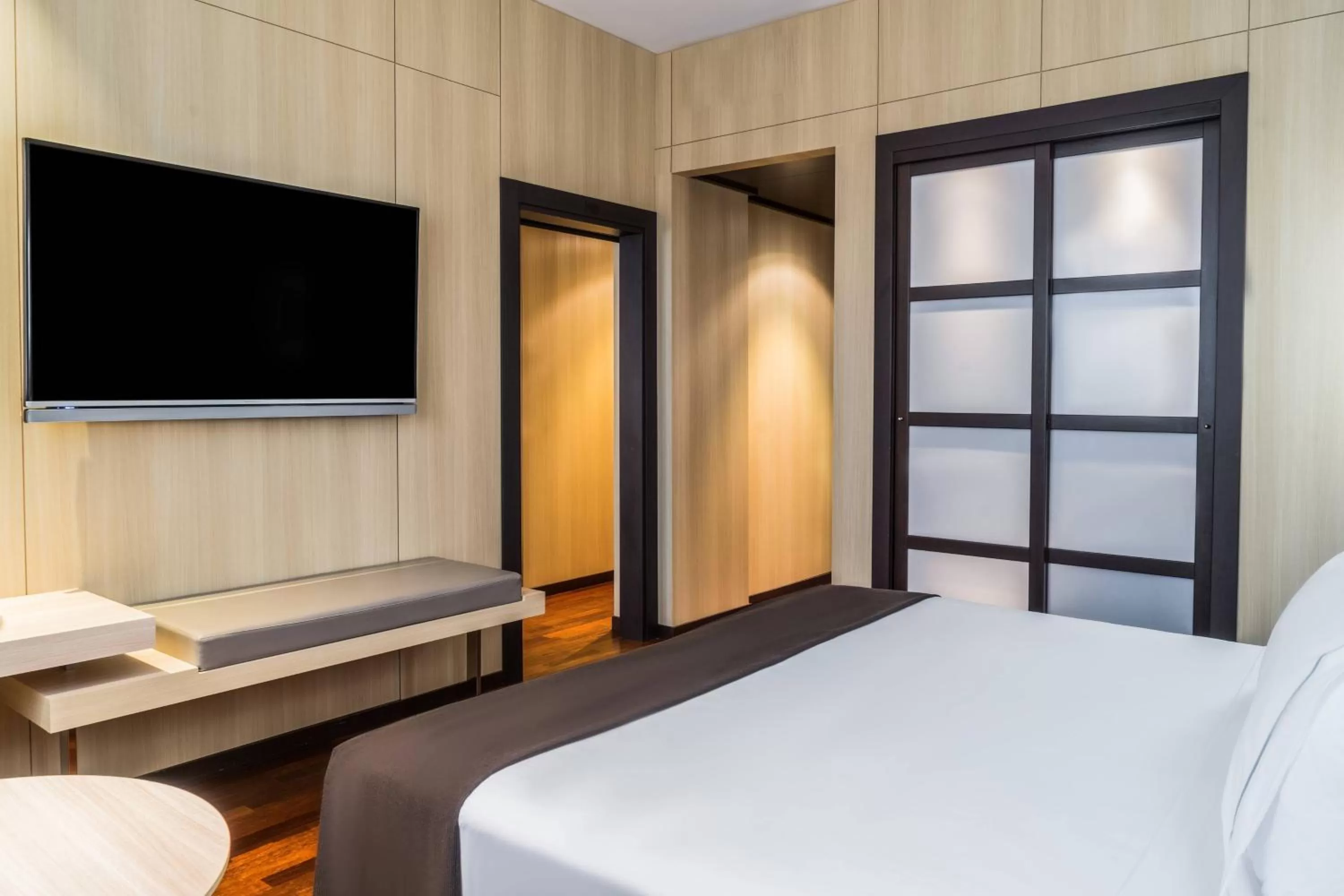 Bedroom, Bed in AC Hotel Valencia by Marriott