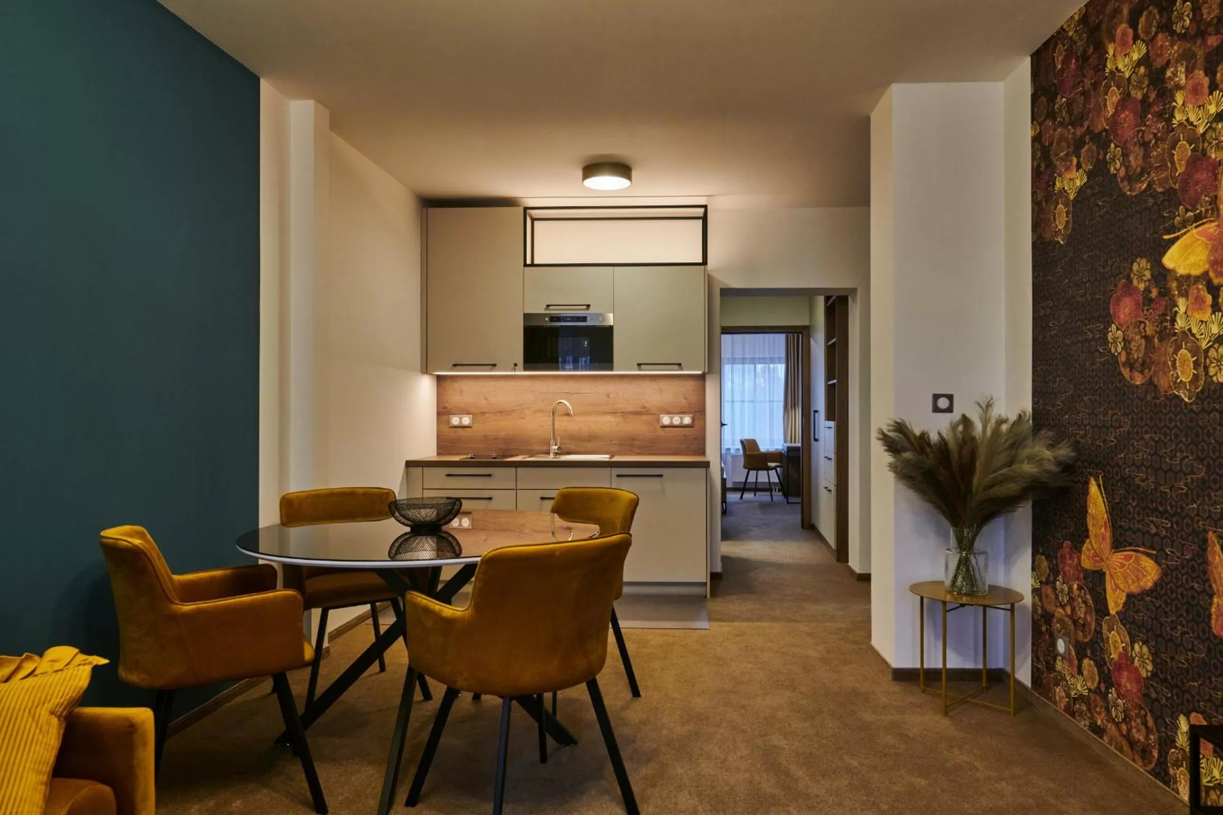 Kitchen or kitchenette in Hotel Alfréd a Hermína