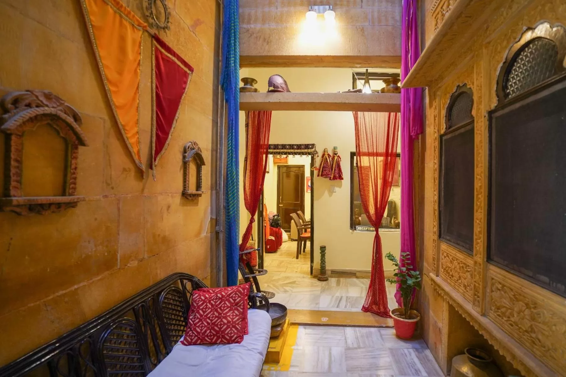 Bed in Hotel Shahi Garh