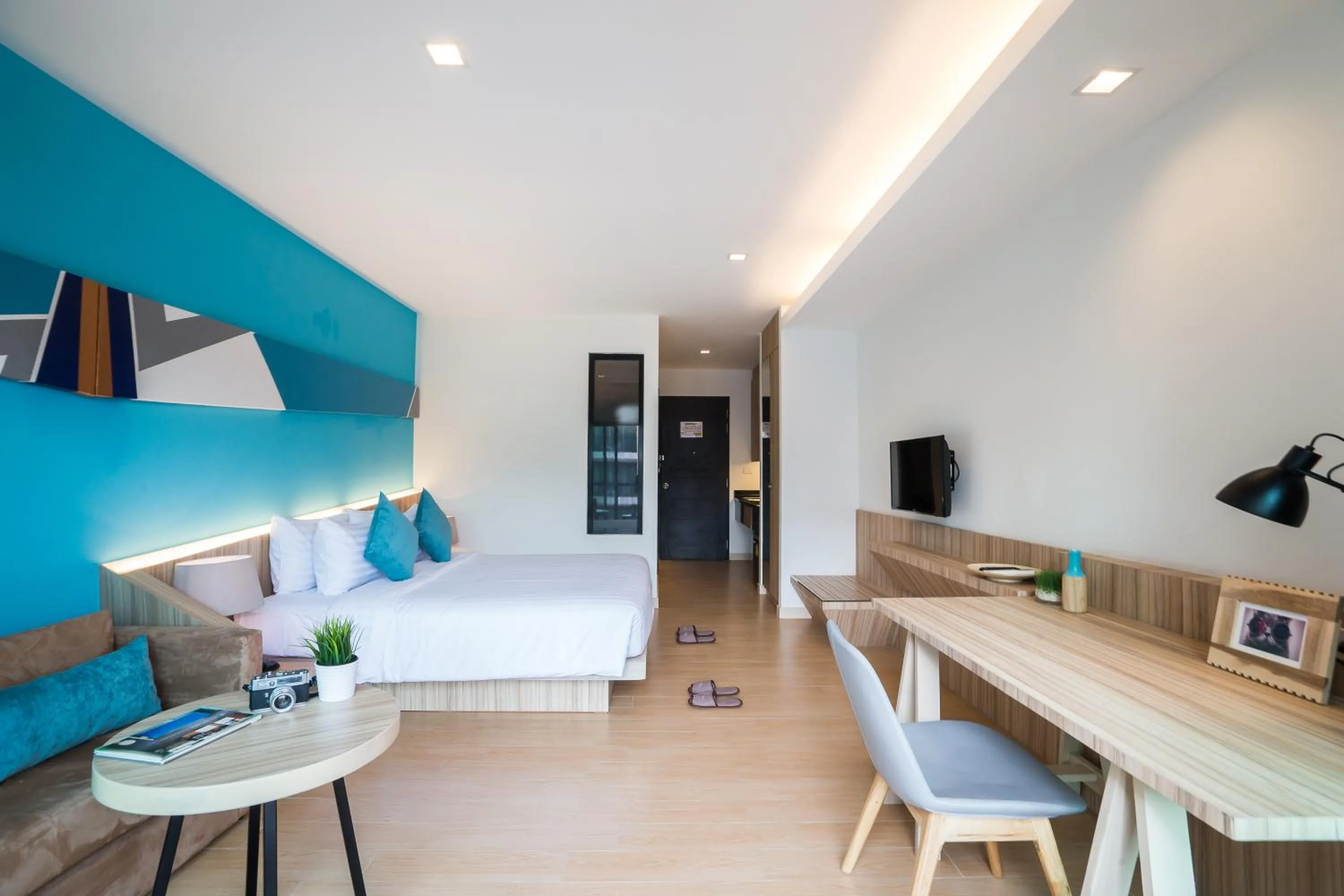 Bed in J Inspired Hotel Pattaya