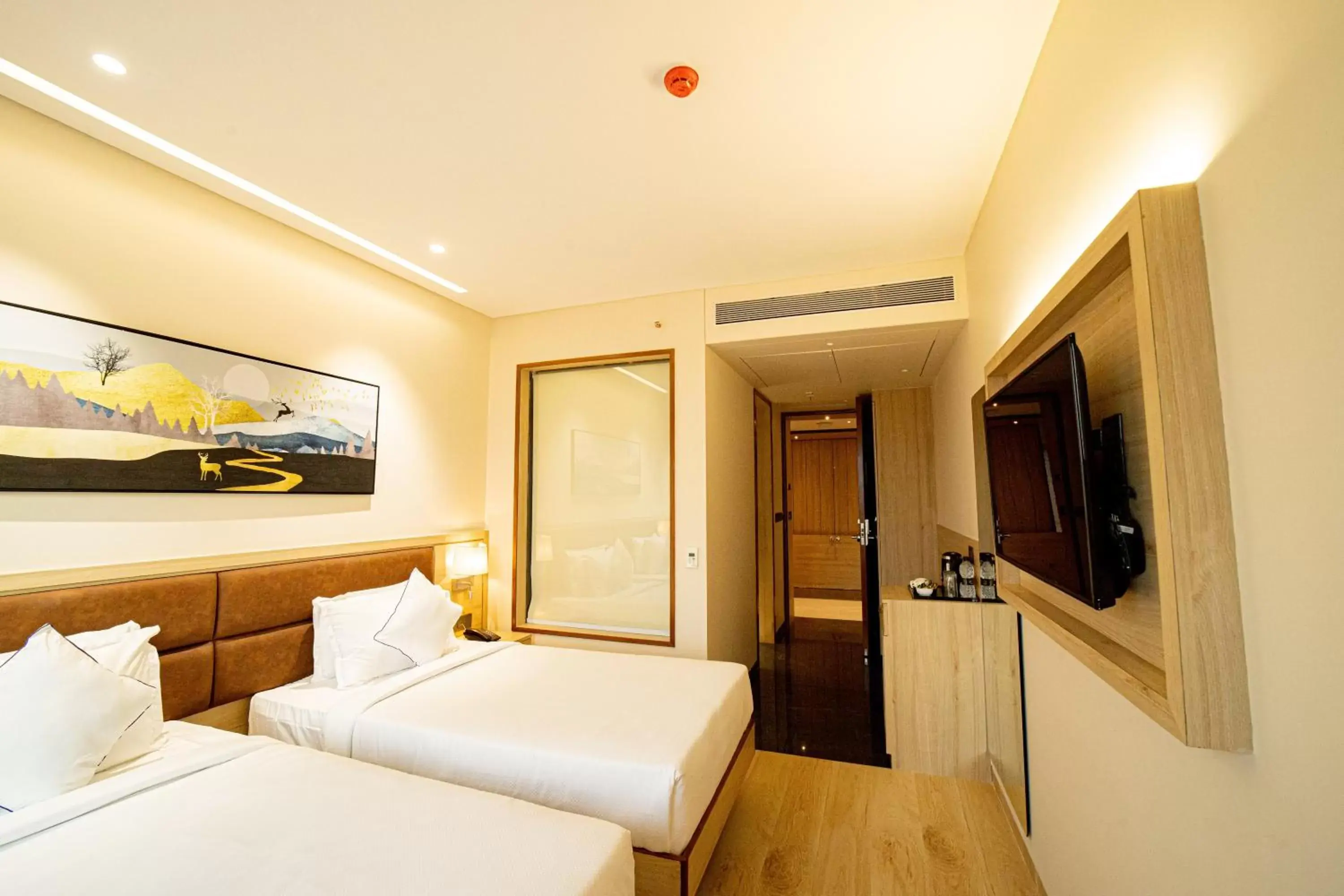 Twin Room in The Monarch at Chakan MIDC, Pune Twin Room in The Monarch at Chakan MIDC, Pune