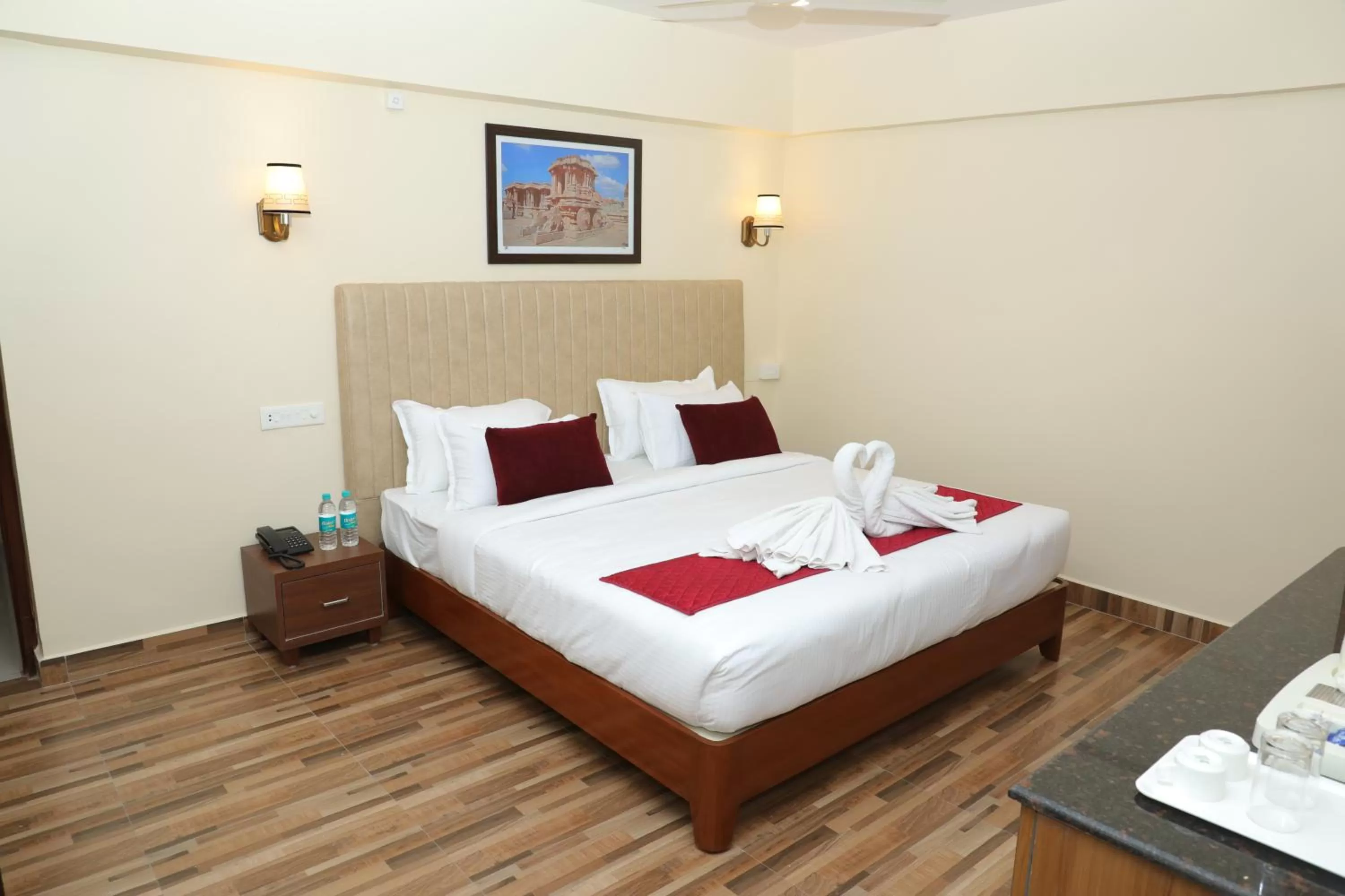 Bed in Gadiraju Palace Convention Centre & Hotel