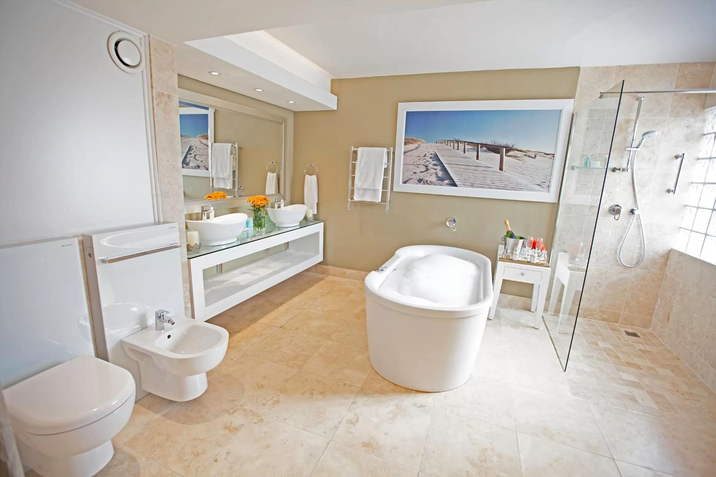 Shower in First Group The Palace All-Suite