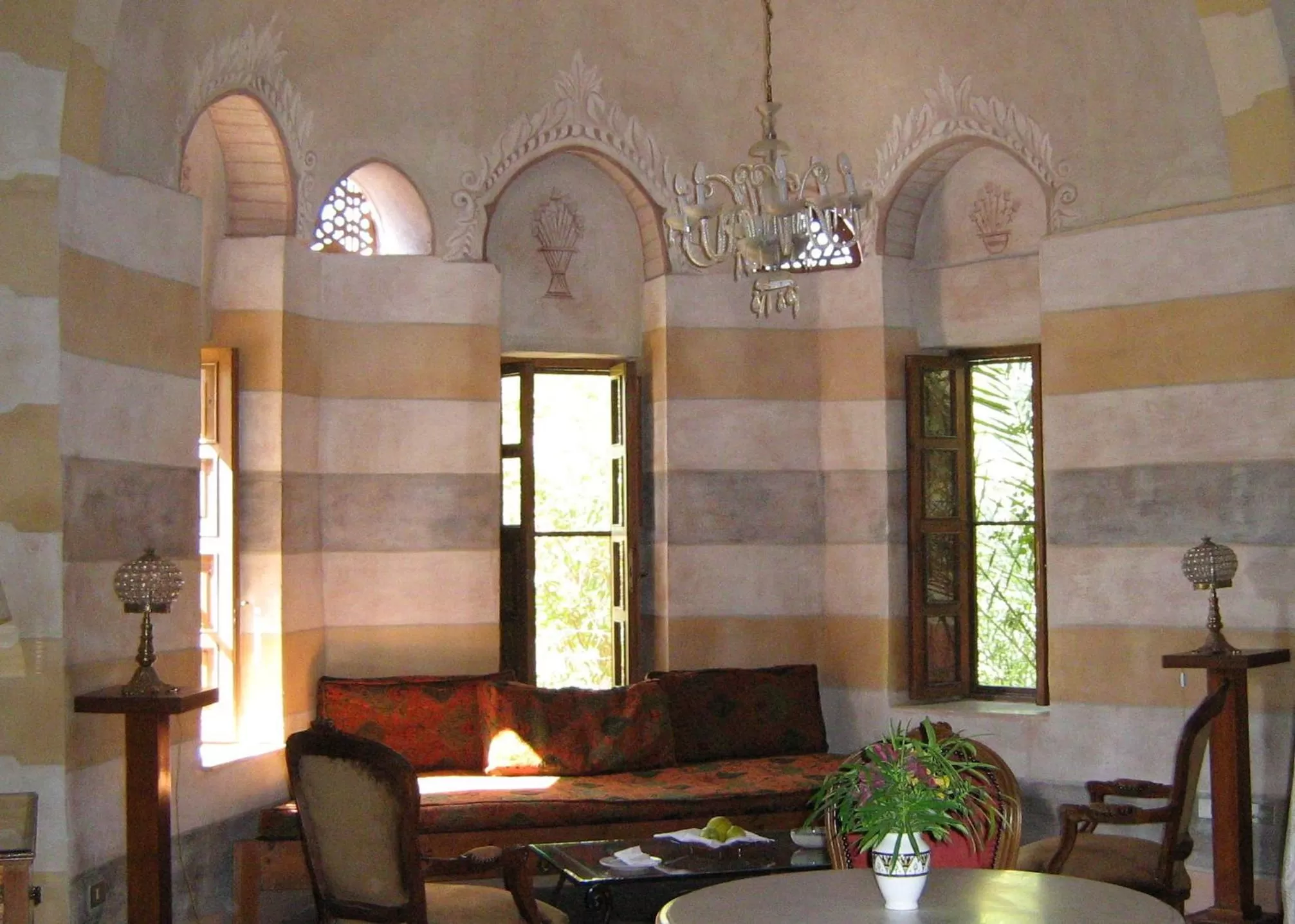 Decorative detail in Al Moudira Hotel