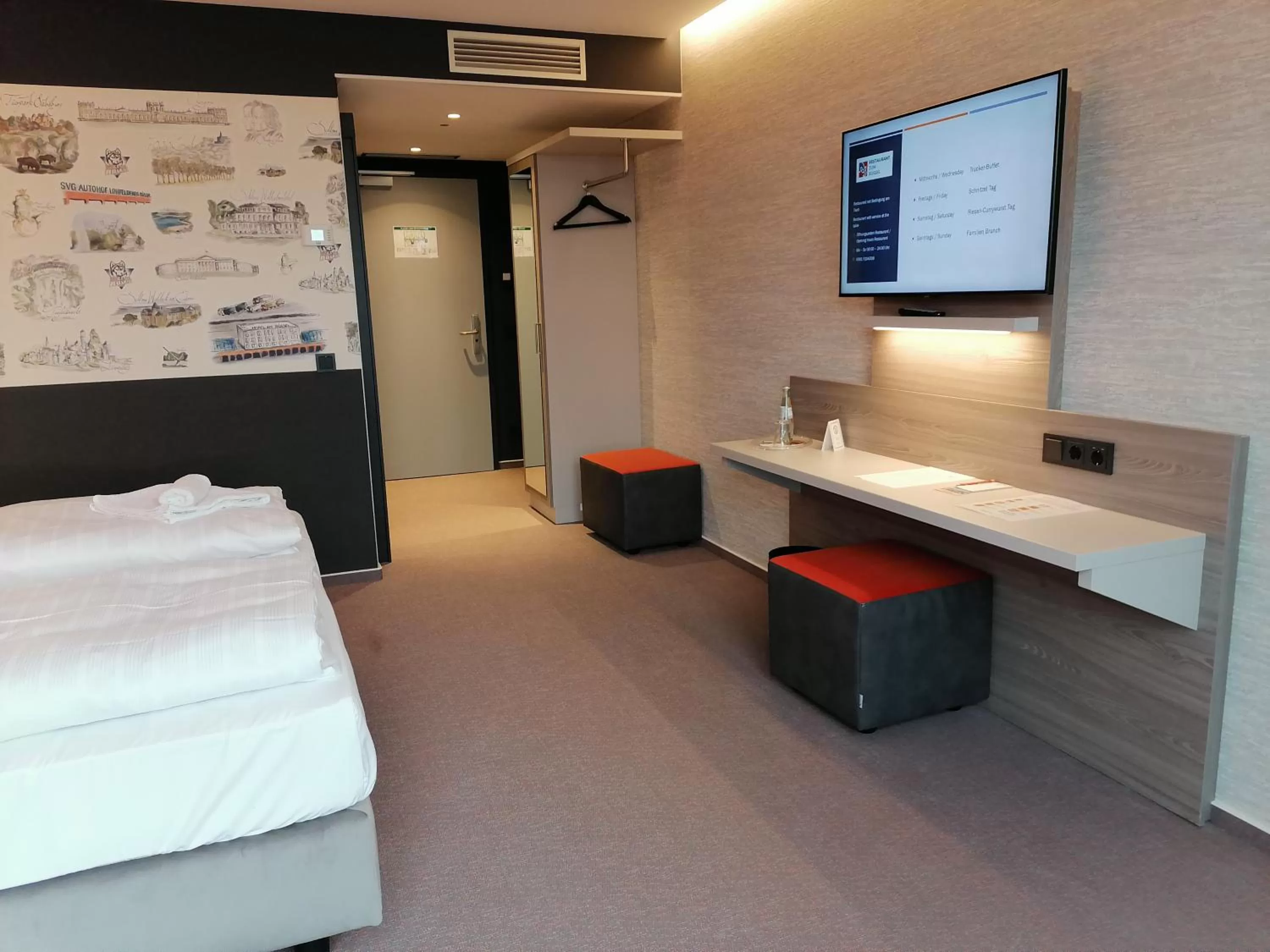 Decorative detail, Bed in Hotel am Rüssel