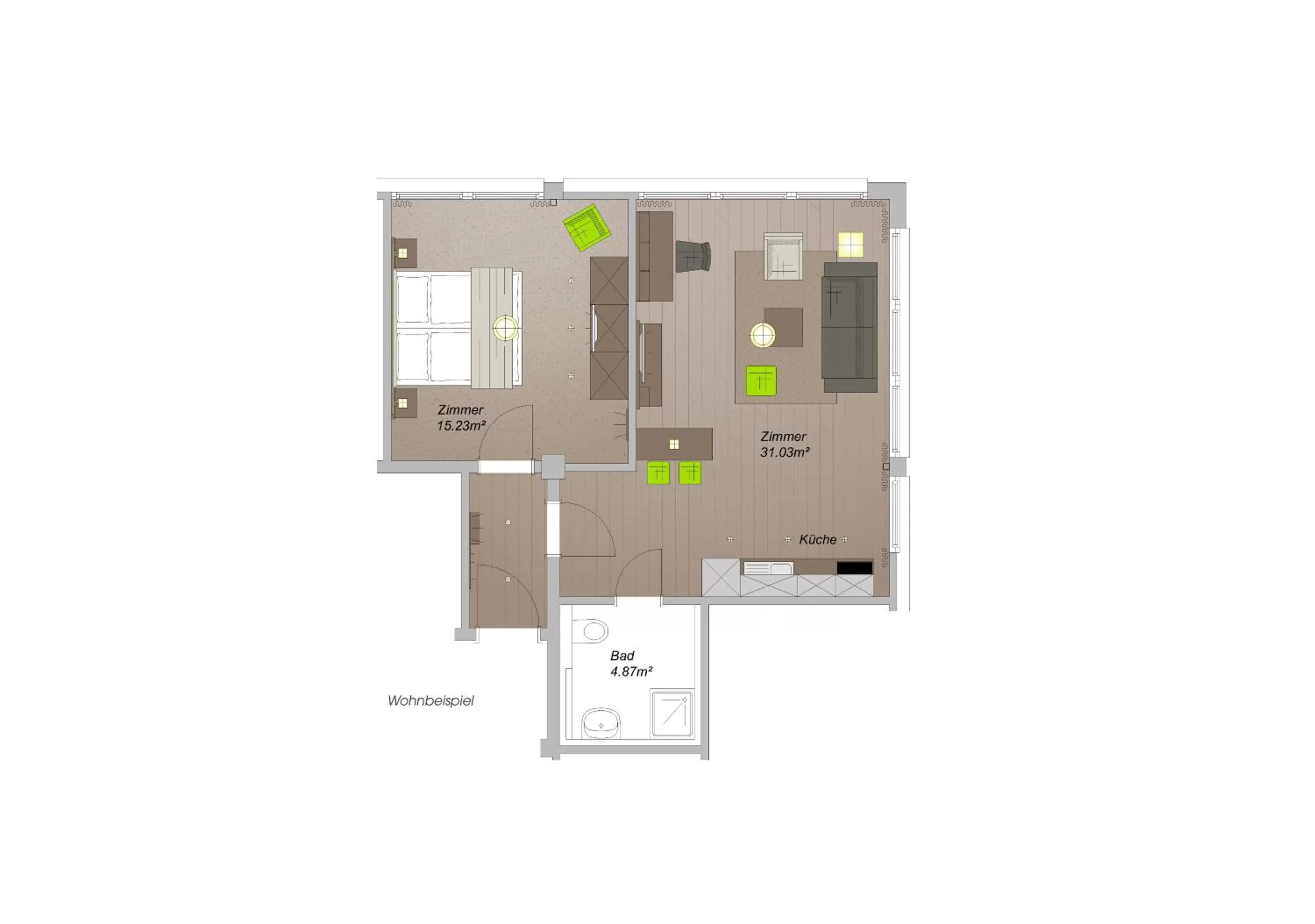 Floor plan in Appartello Smarttime living Hamburg