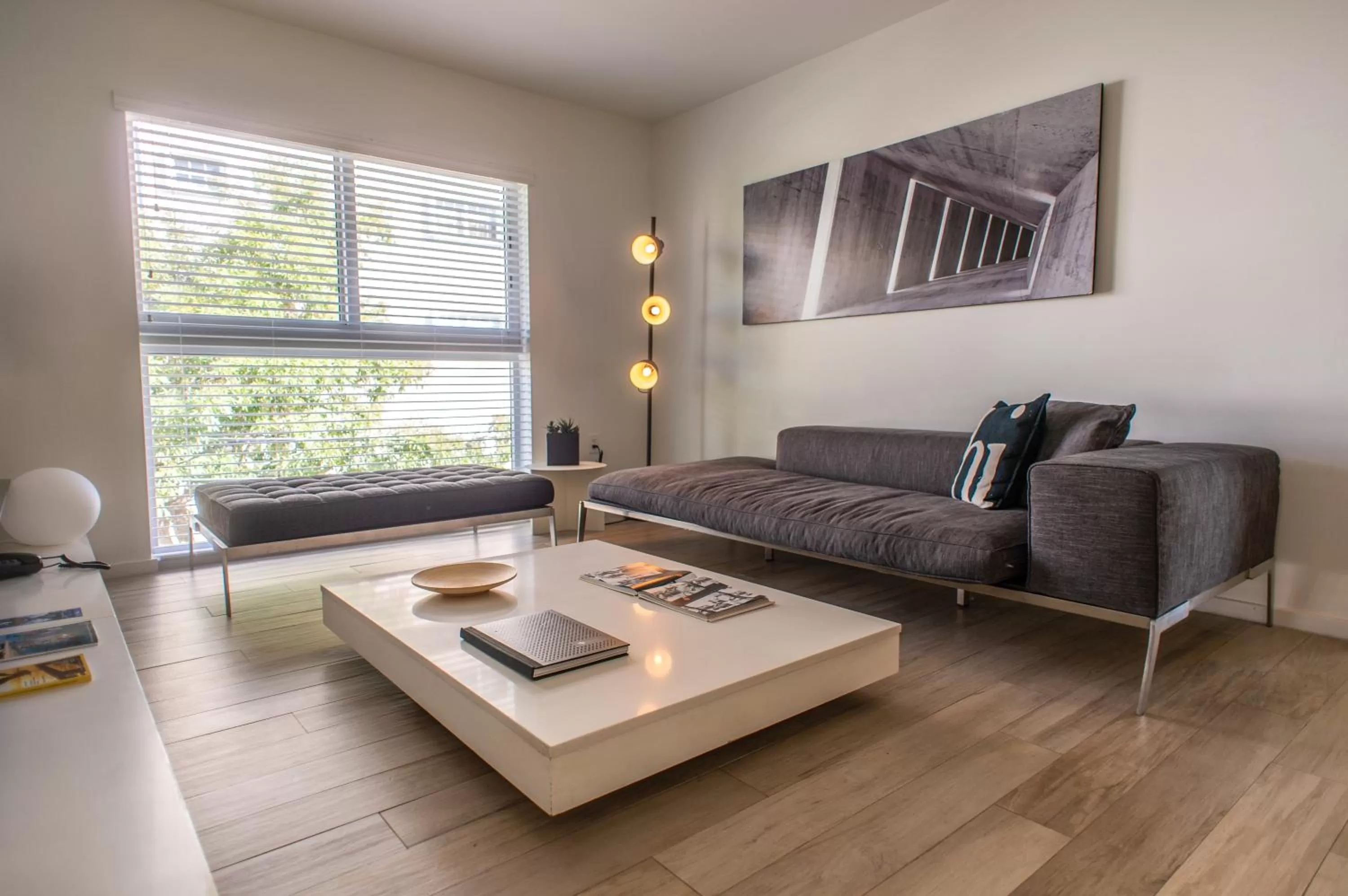Living room in Beach Haus Key Biscayne Contemporary Apartments