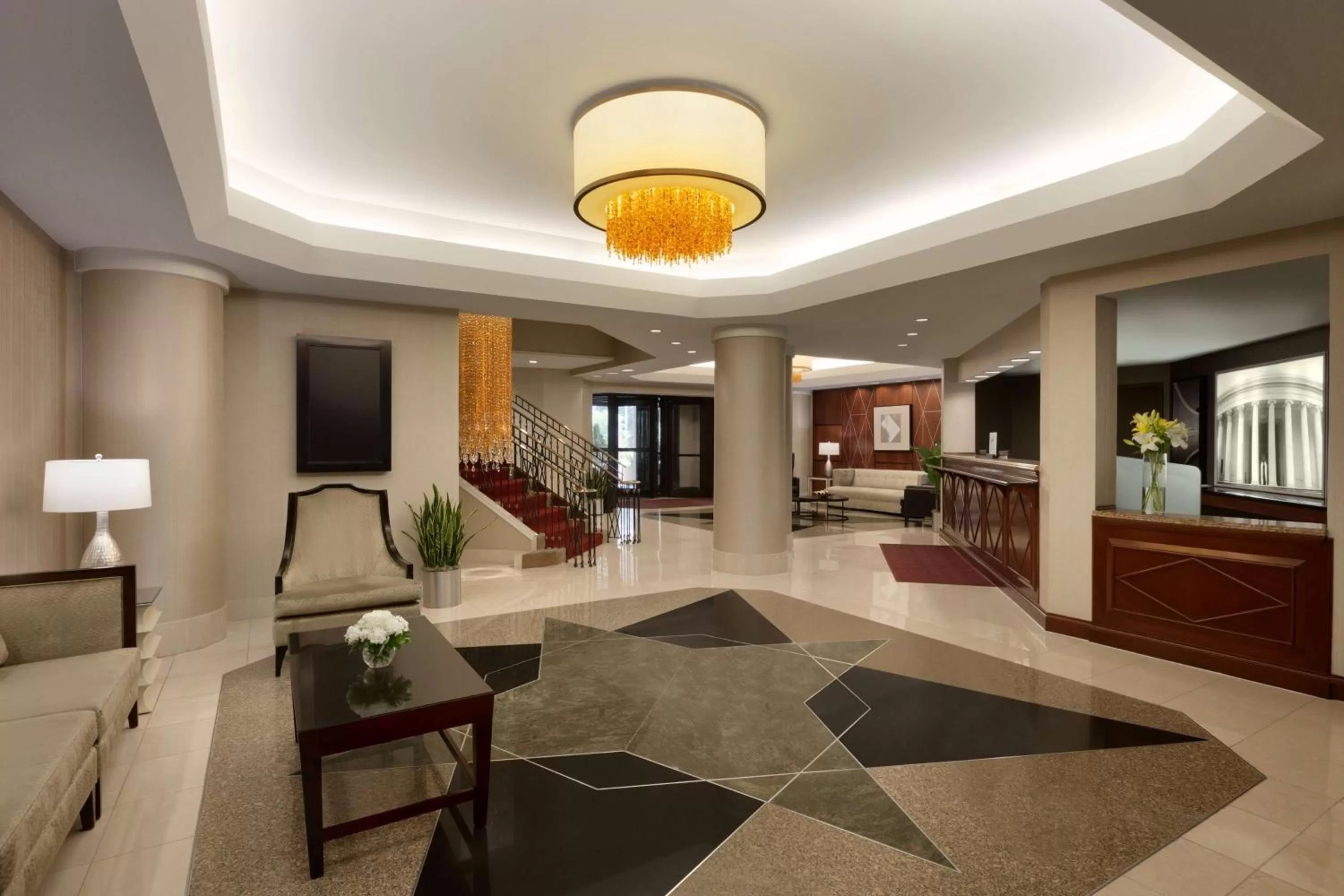 Lobby or reception in Hilton Arlington