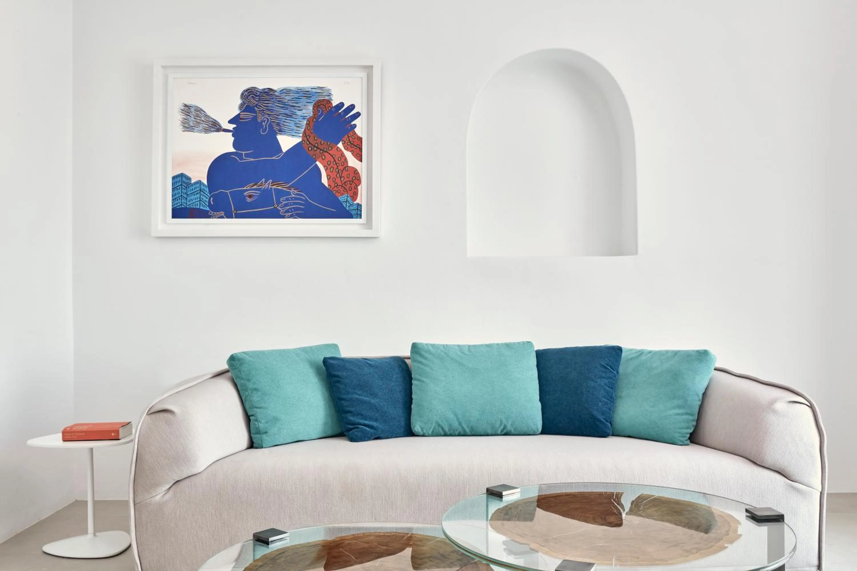 Seating area in Myconian Ambassador Relais & Chateaux