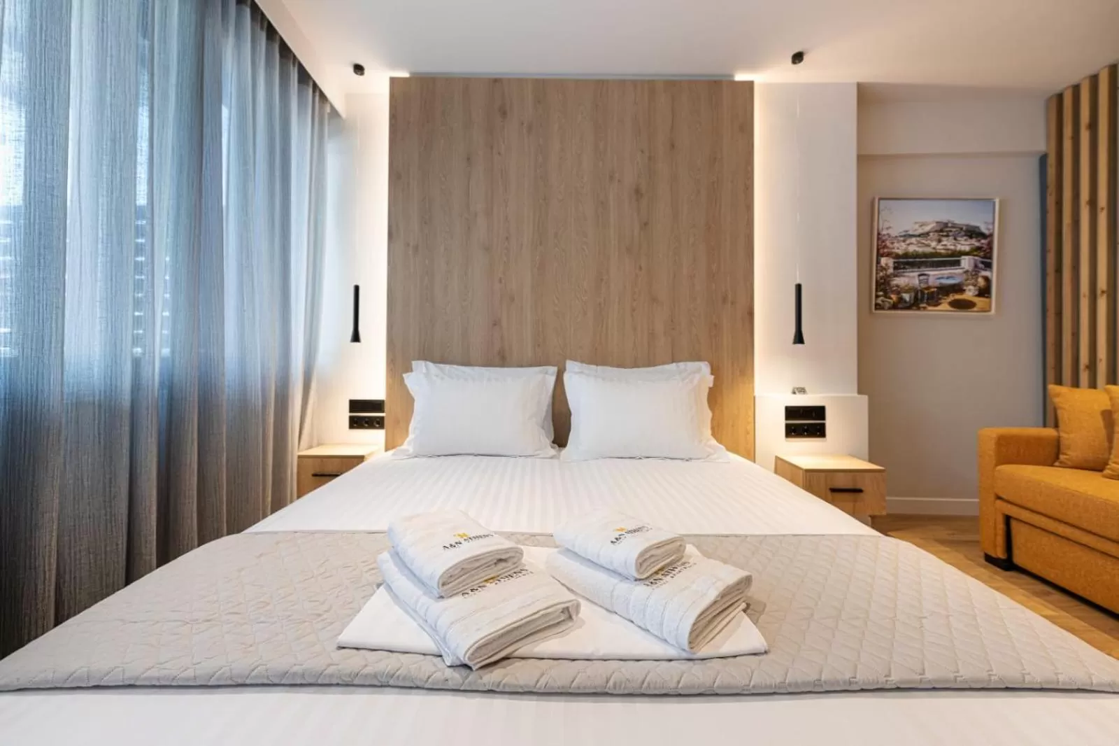 Bed in A&N Athens Luxury Apartments - Ermou