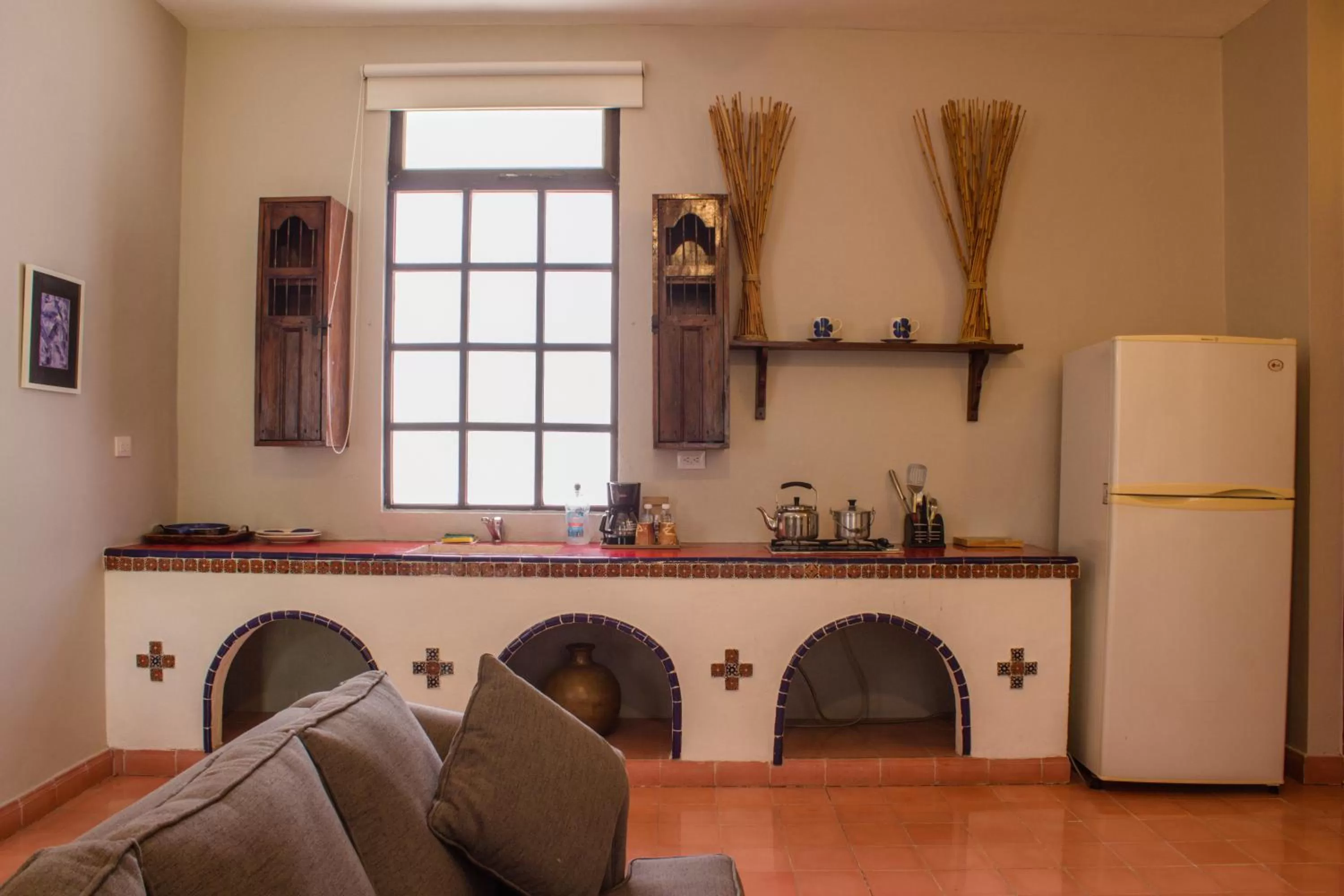 Kitchen or kitchenette in Hotel Marionetas