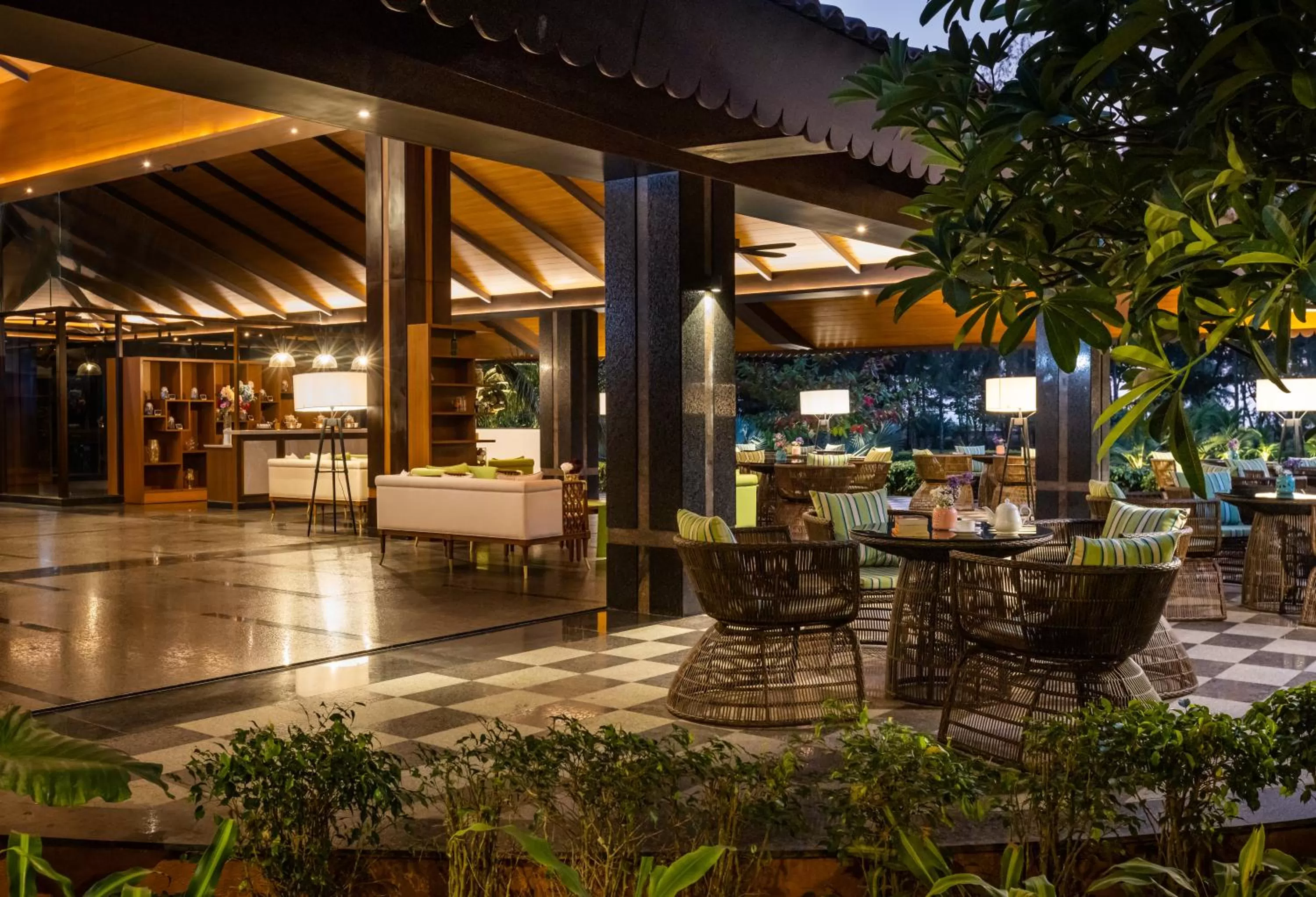Seating area in Denissons Beach Resort, formerly Gamyam Retreat