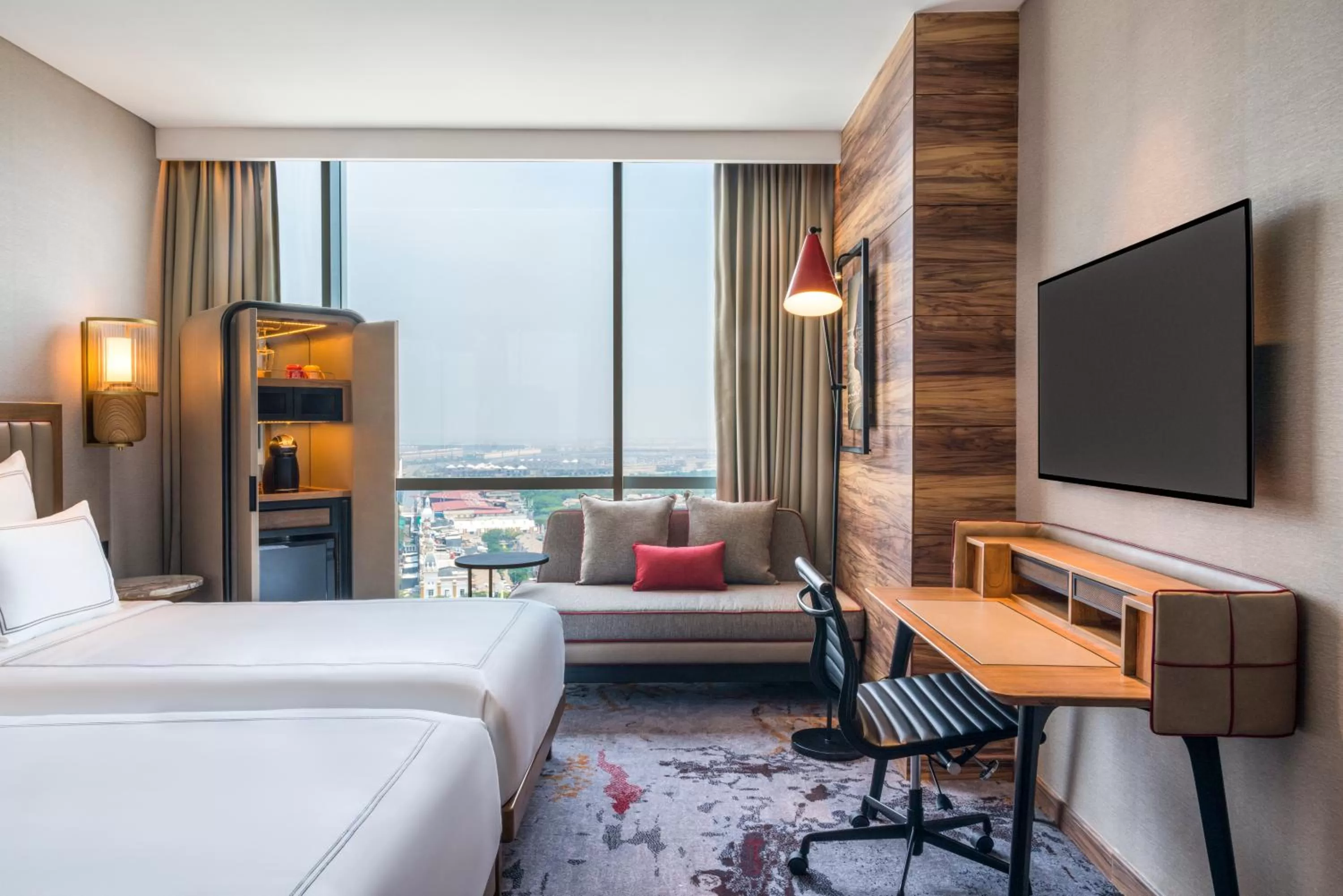 Bedroom, Bed in Swissôtel Jakarta PIK Avenue