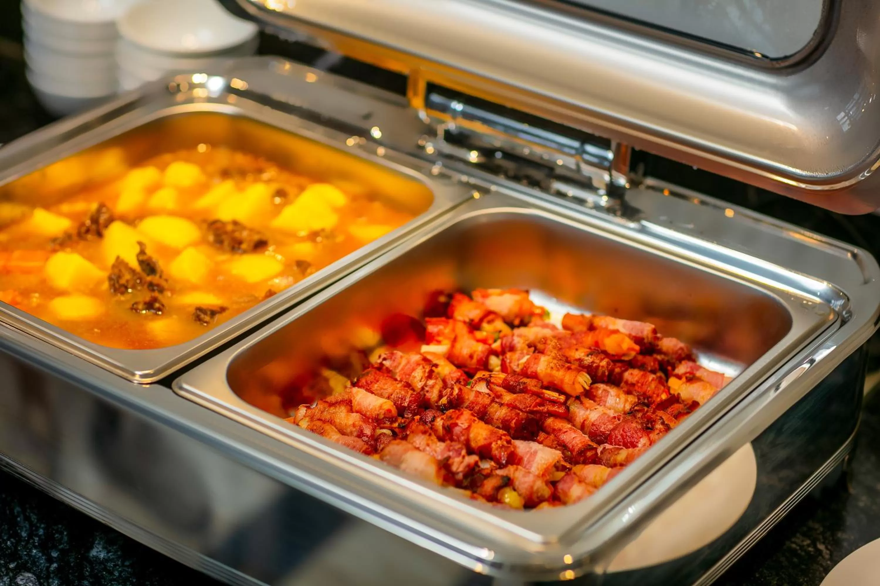 Buffet breakfast in MAY DE VILLE Lakeside Hotel