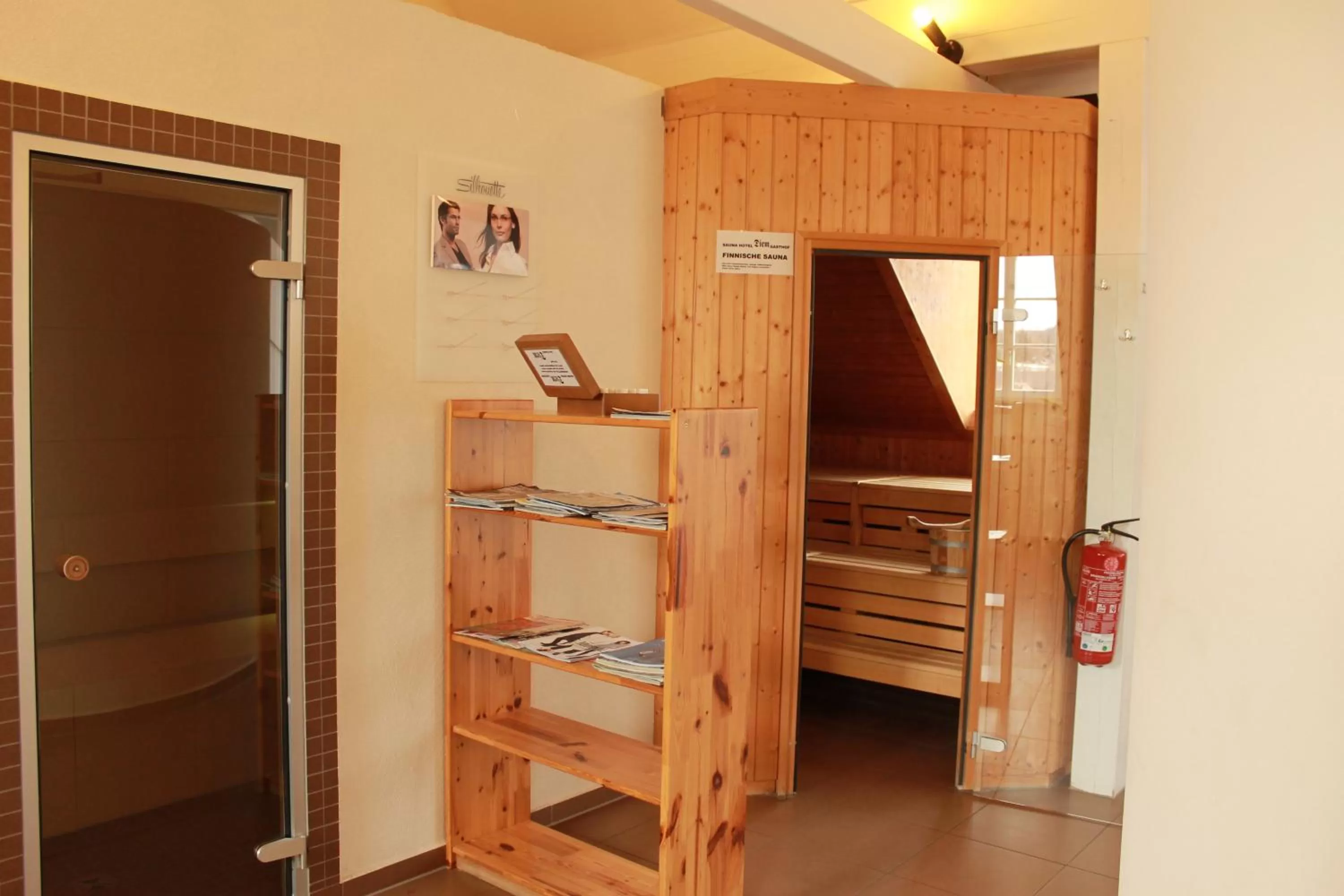 Sauna, Bed in Gasthof Diem