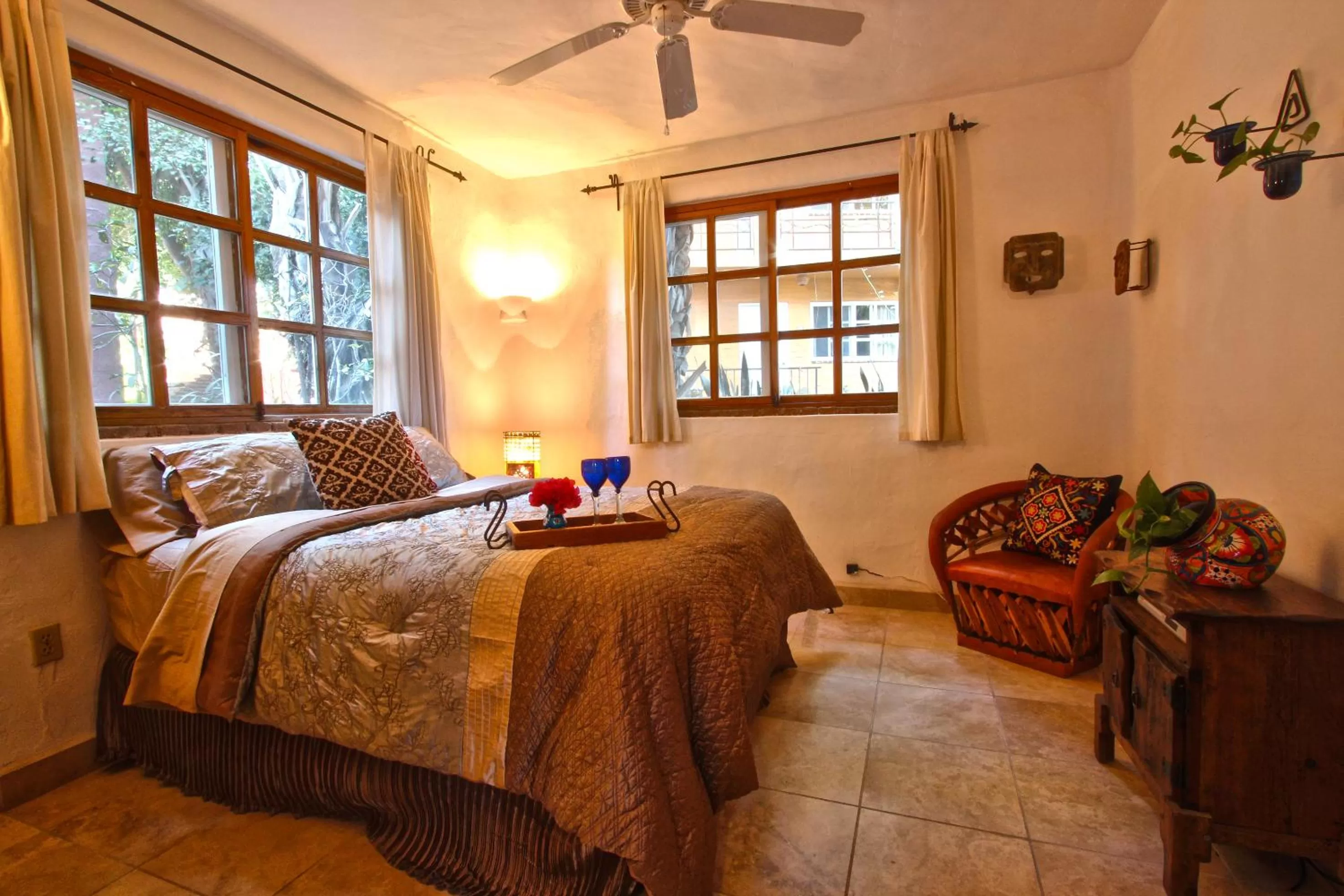 Bed in The Bungalows Hotel