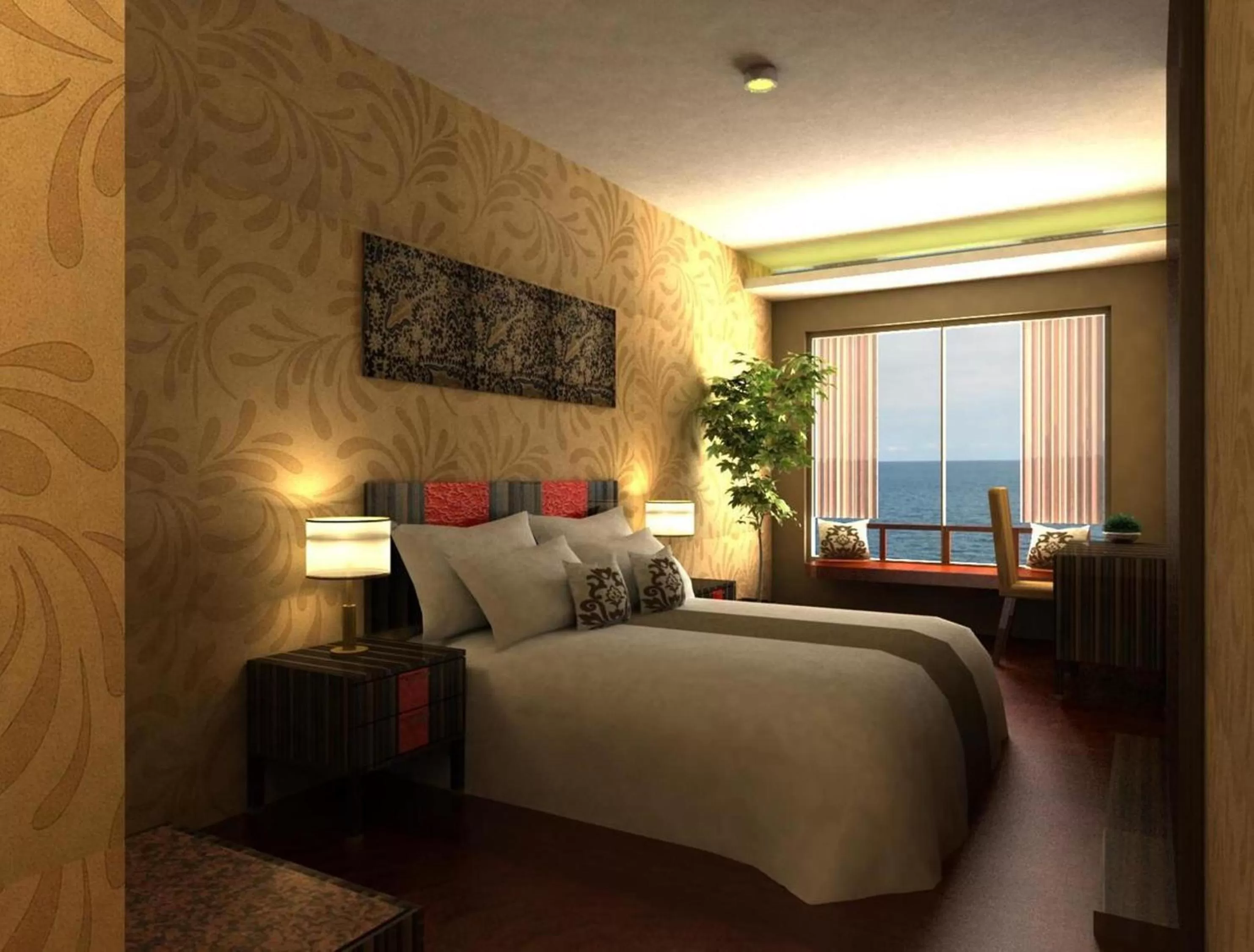 Bed in Lion Hotel & Plaza Manado