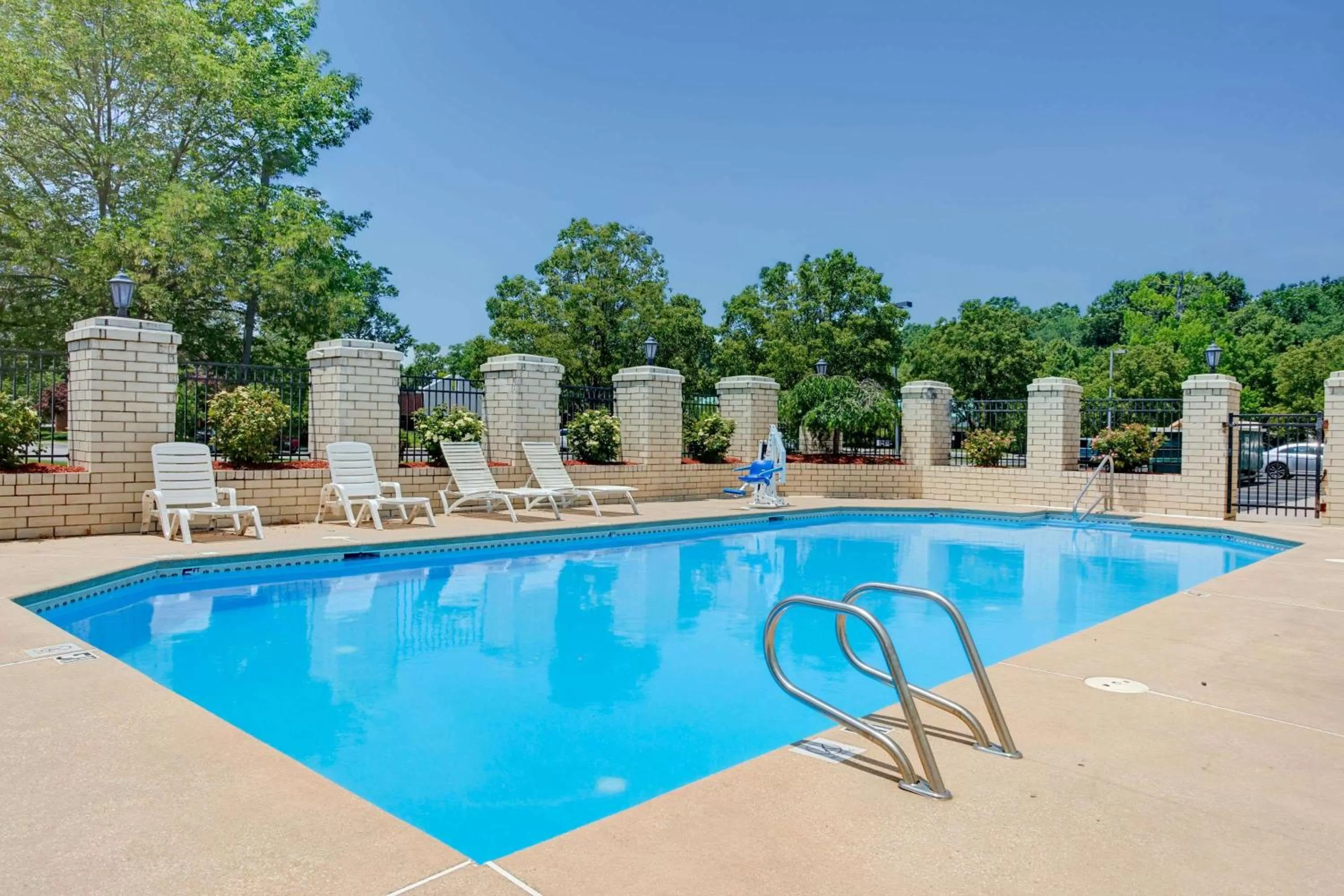 Pool view in Days Inn by Wyndham Newport News City Center Oyster Point