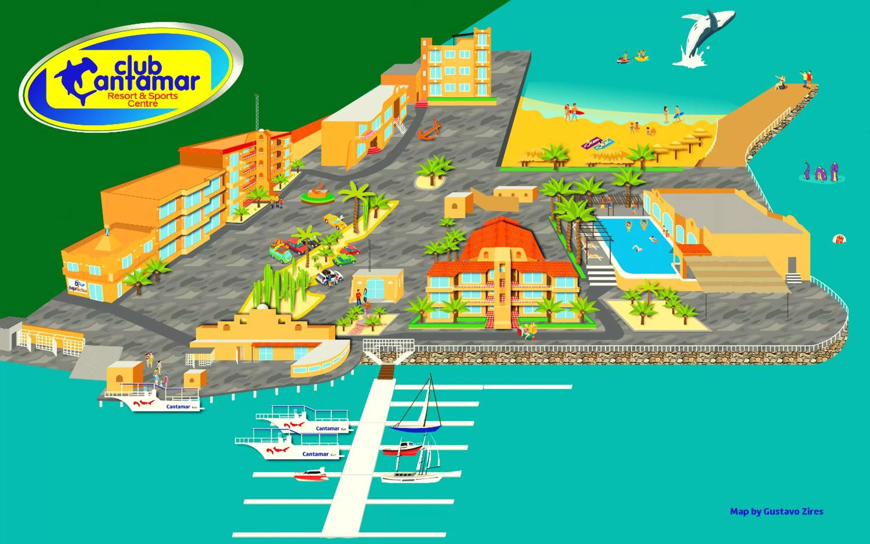 Floor plan in Club Cantamar Beach Hotel & Marina