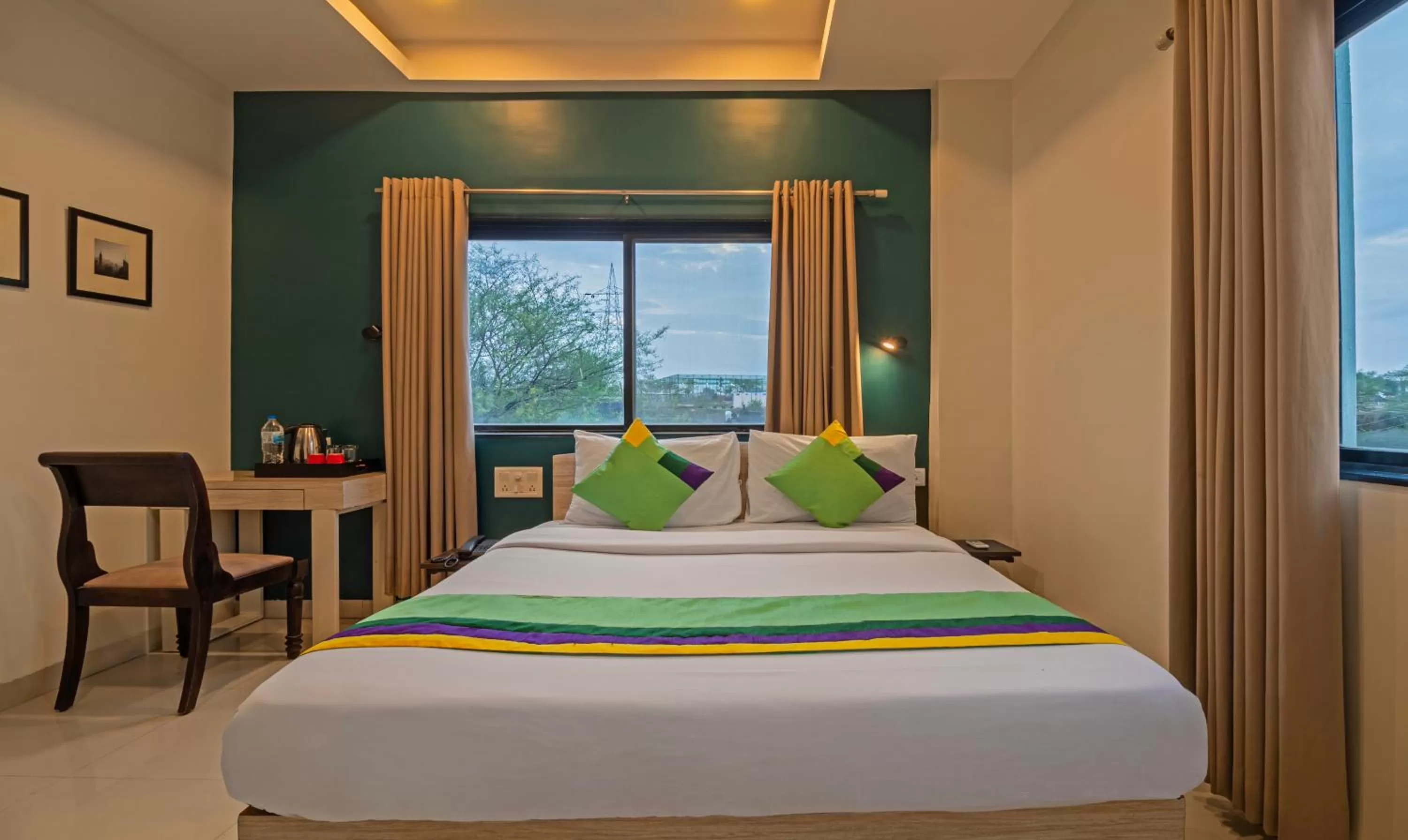 Bedroom, Bed in Treebo Tulip Comfort