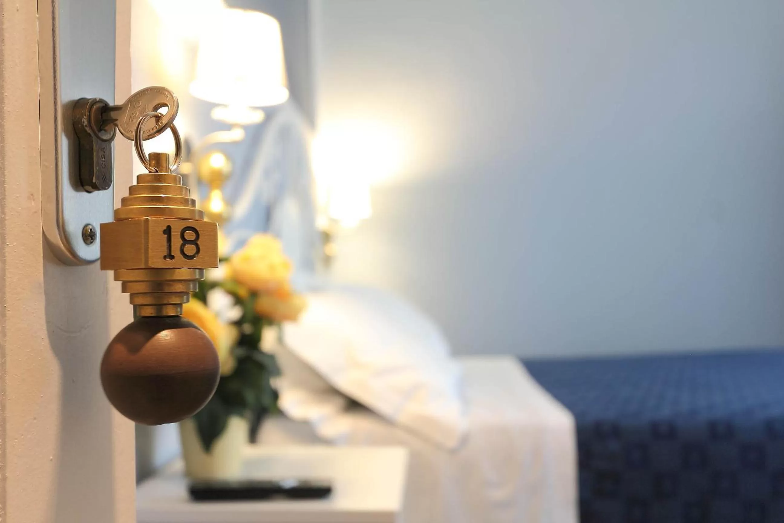 Bed in Hotel Ferrucci