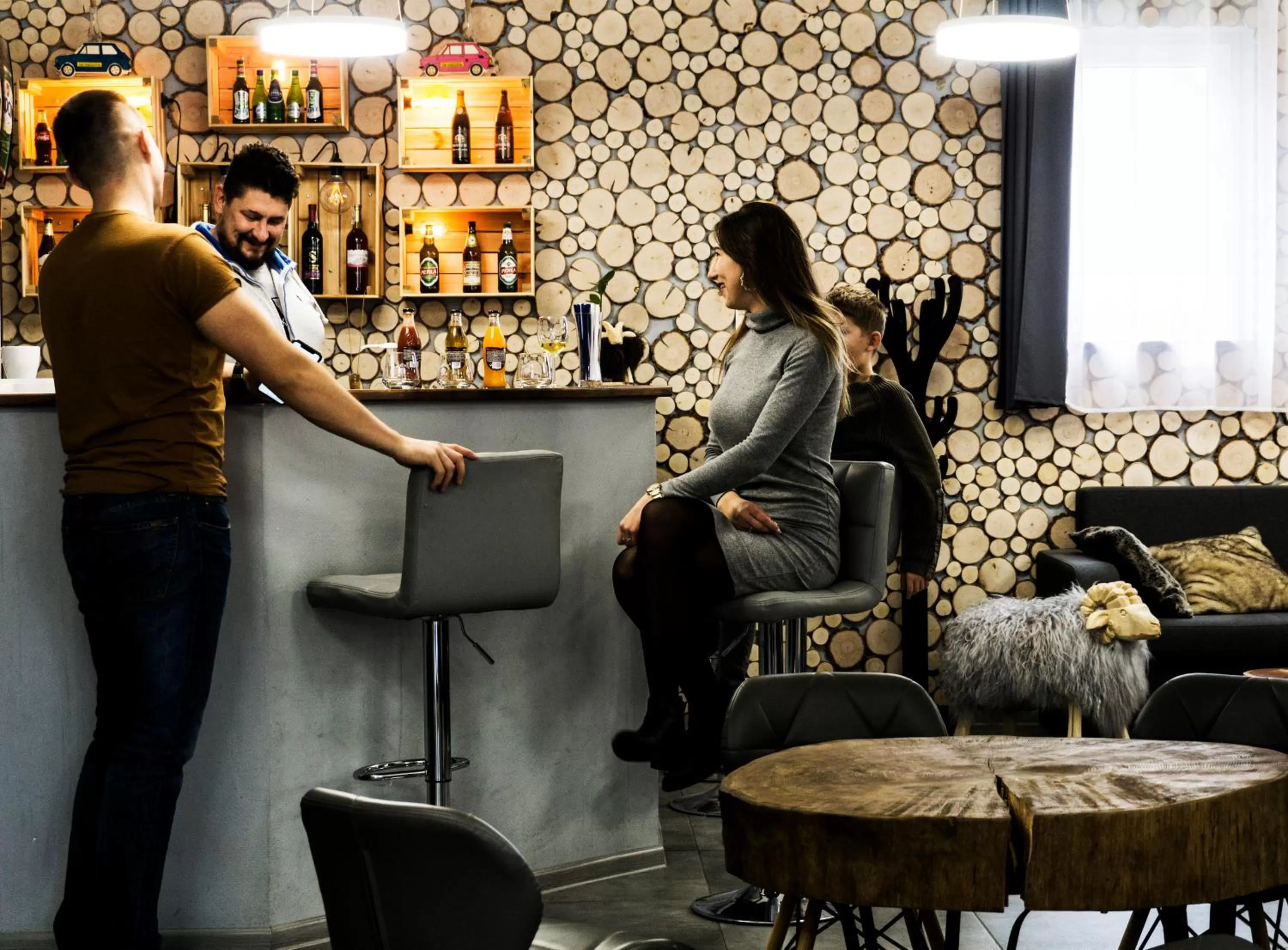 People in dask resort