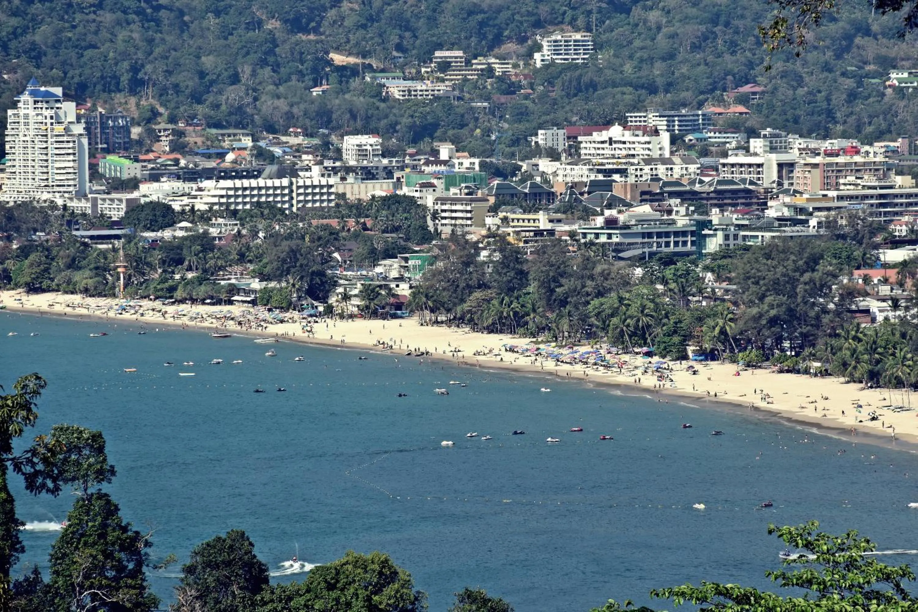 Beach in Ocean and Ole Patong