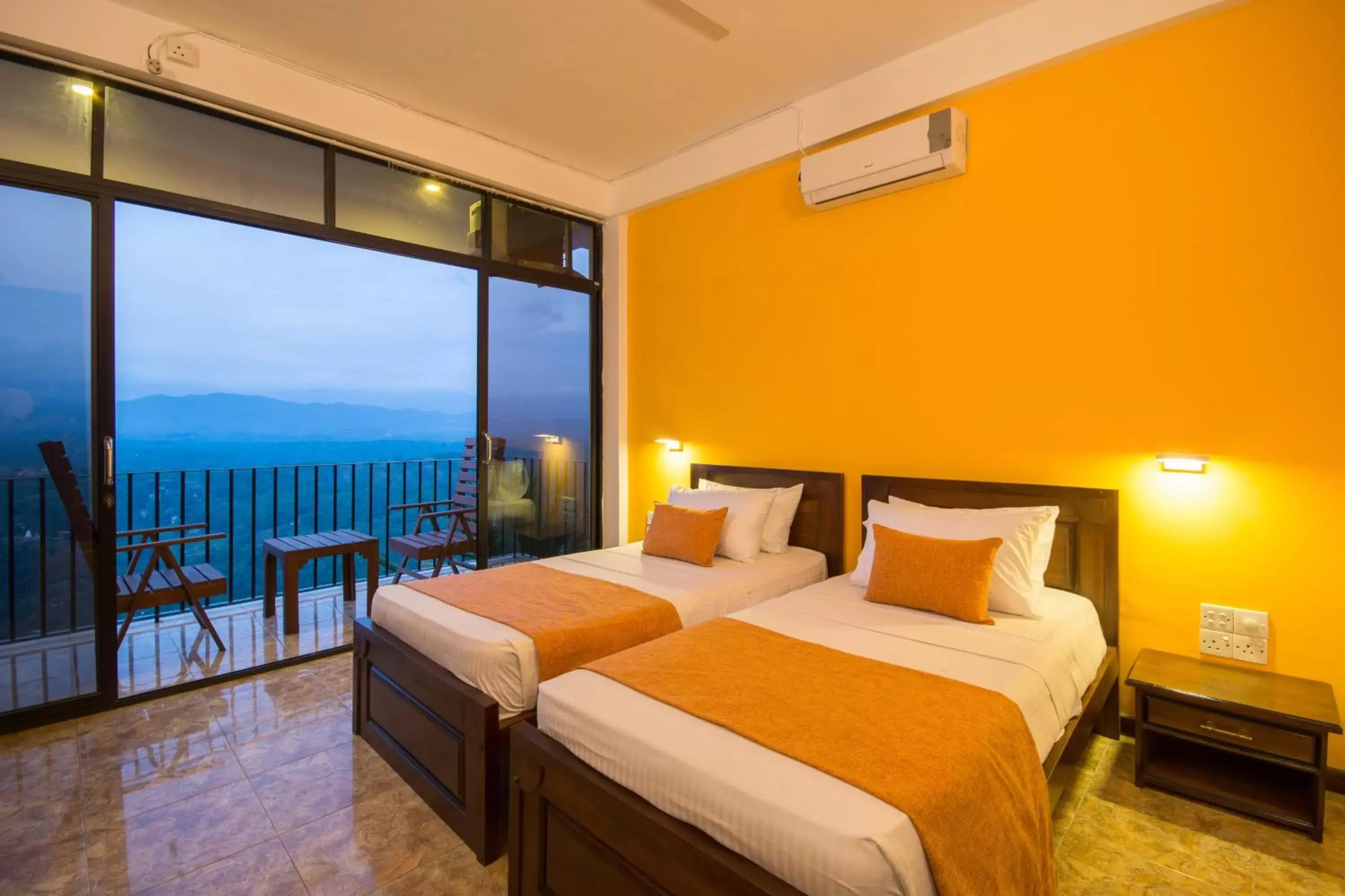 Deluxe Twin Room with Balcony - River and Mountain View in Ceyloni Panorama Resort Deluxe Twin Room with Balcony - River and Mountain View in Ceyloni Panorama Resort