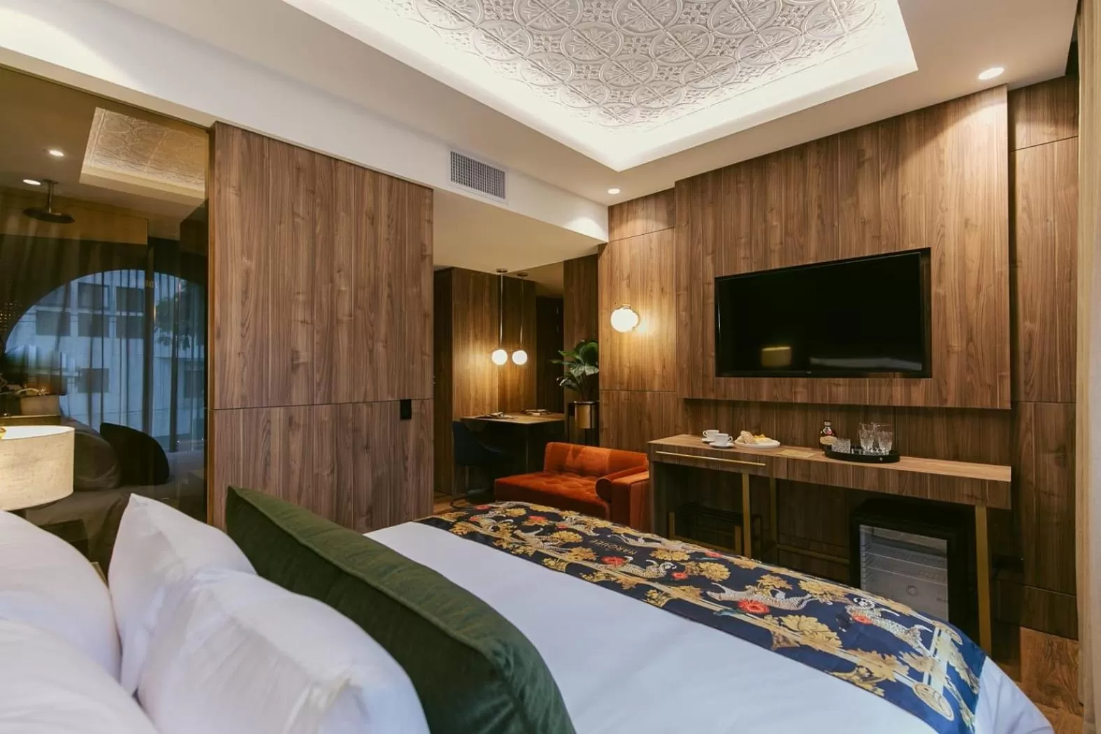 Communal lounge/ TV room, Bed in Hotel Marquee Medellín