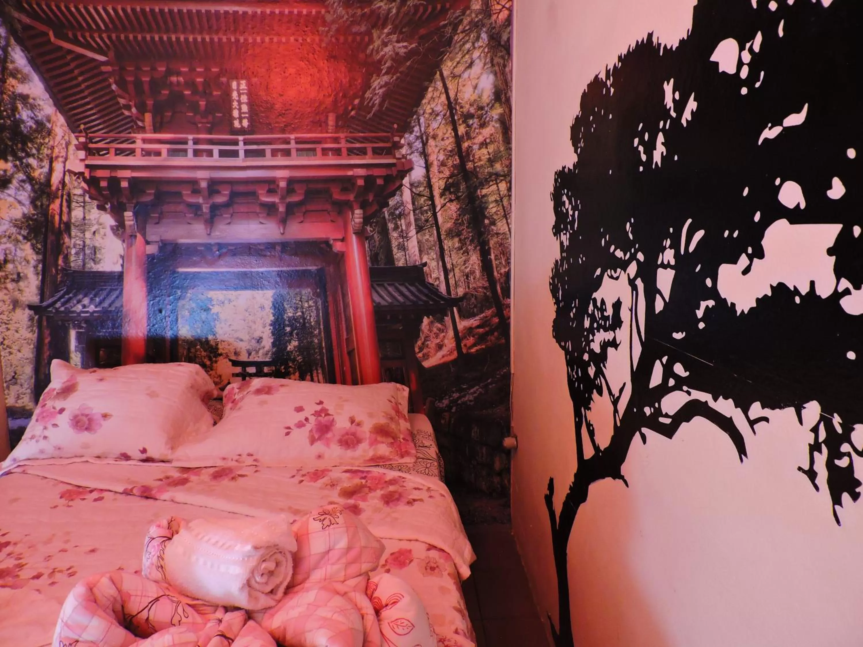 Bed in Pousada Encanto e Magia