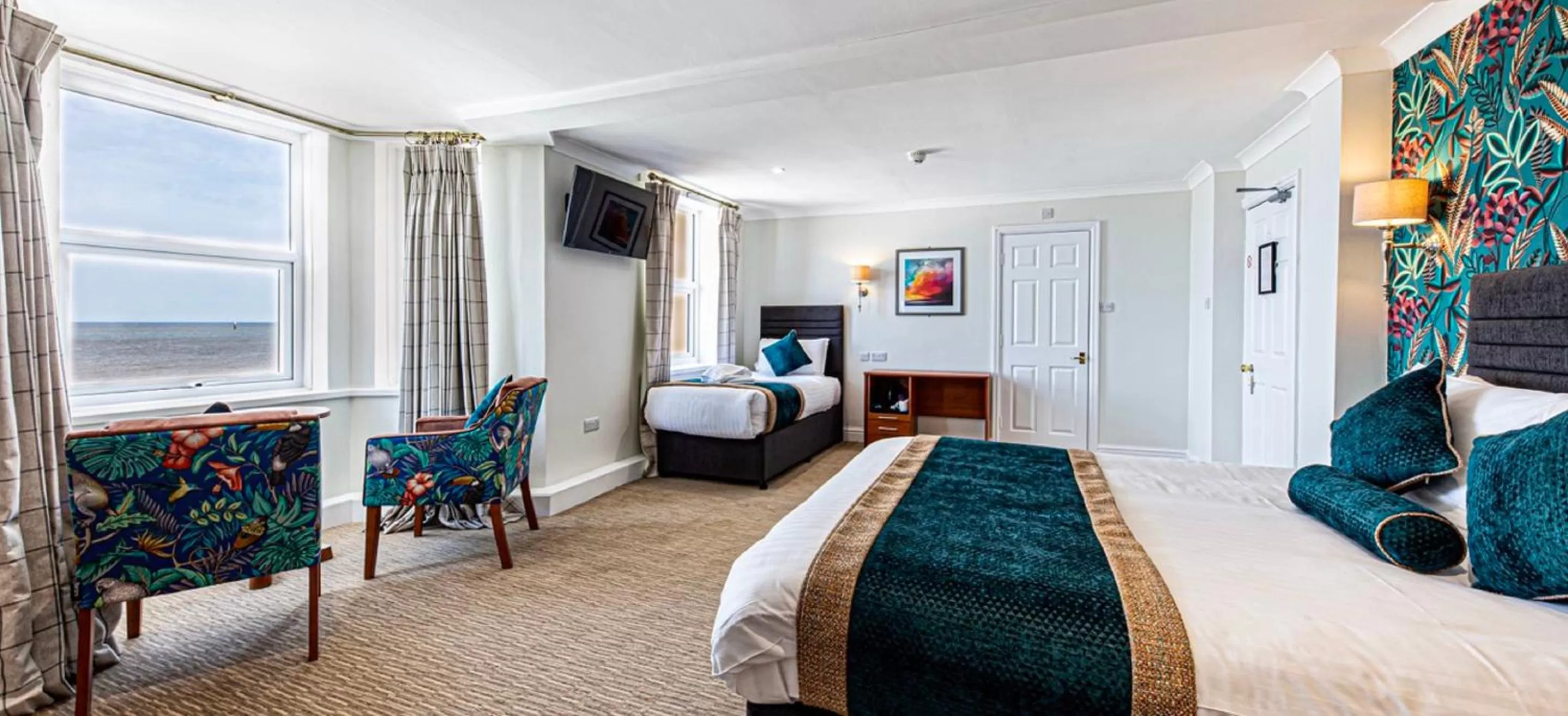 View (from property/room), Bed in The Beaches Hotel and Spa