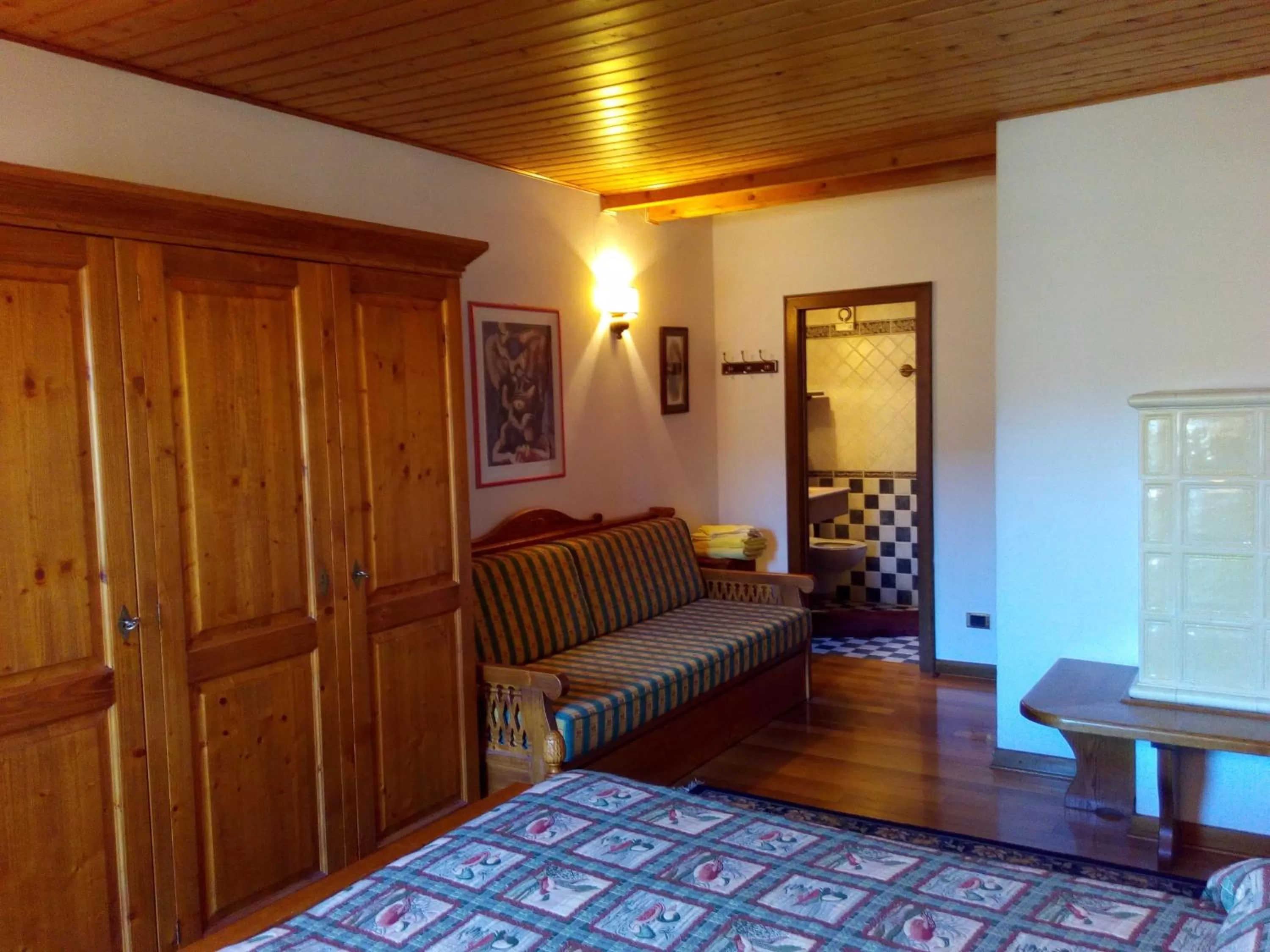 Bathroom, Bed in B&B Casa Bazzanella