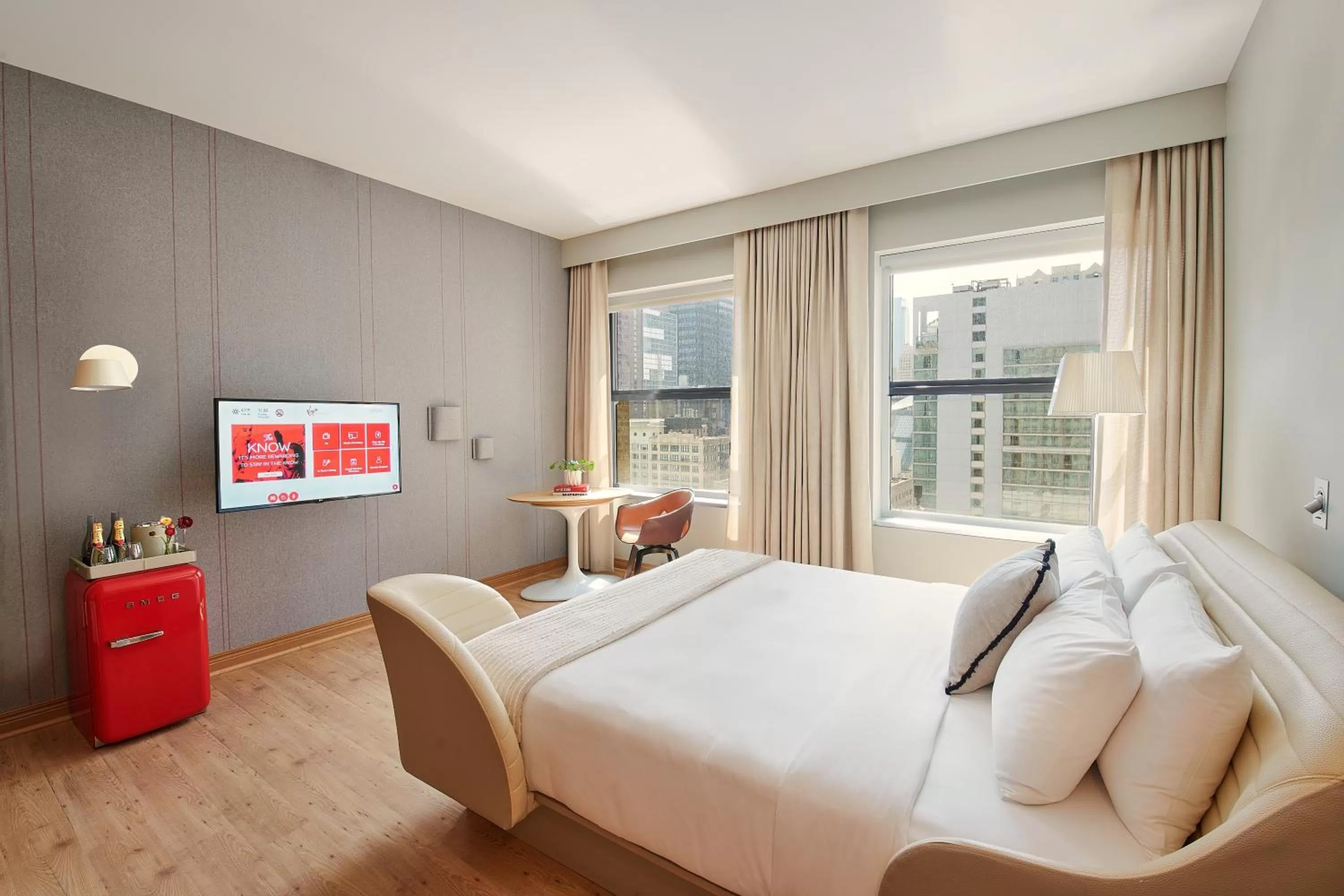 Bed in Virgin Hotels Chicago