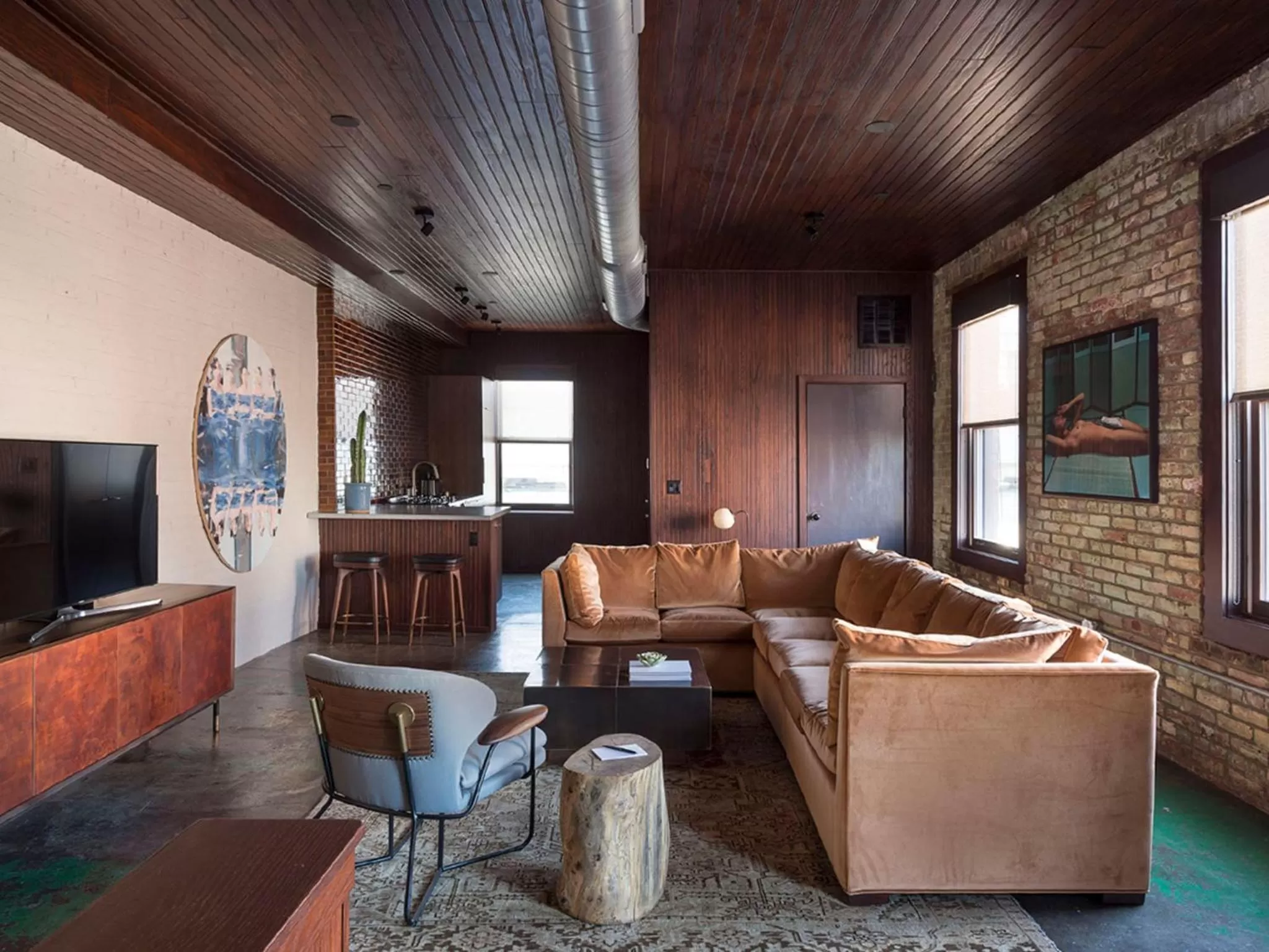 Seating area in Wm. Mulherin's Sons Hotel