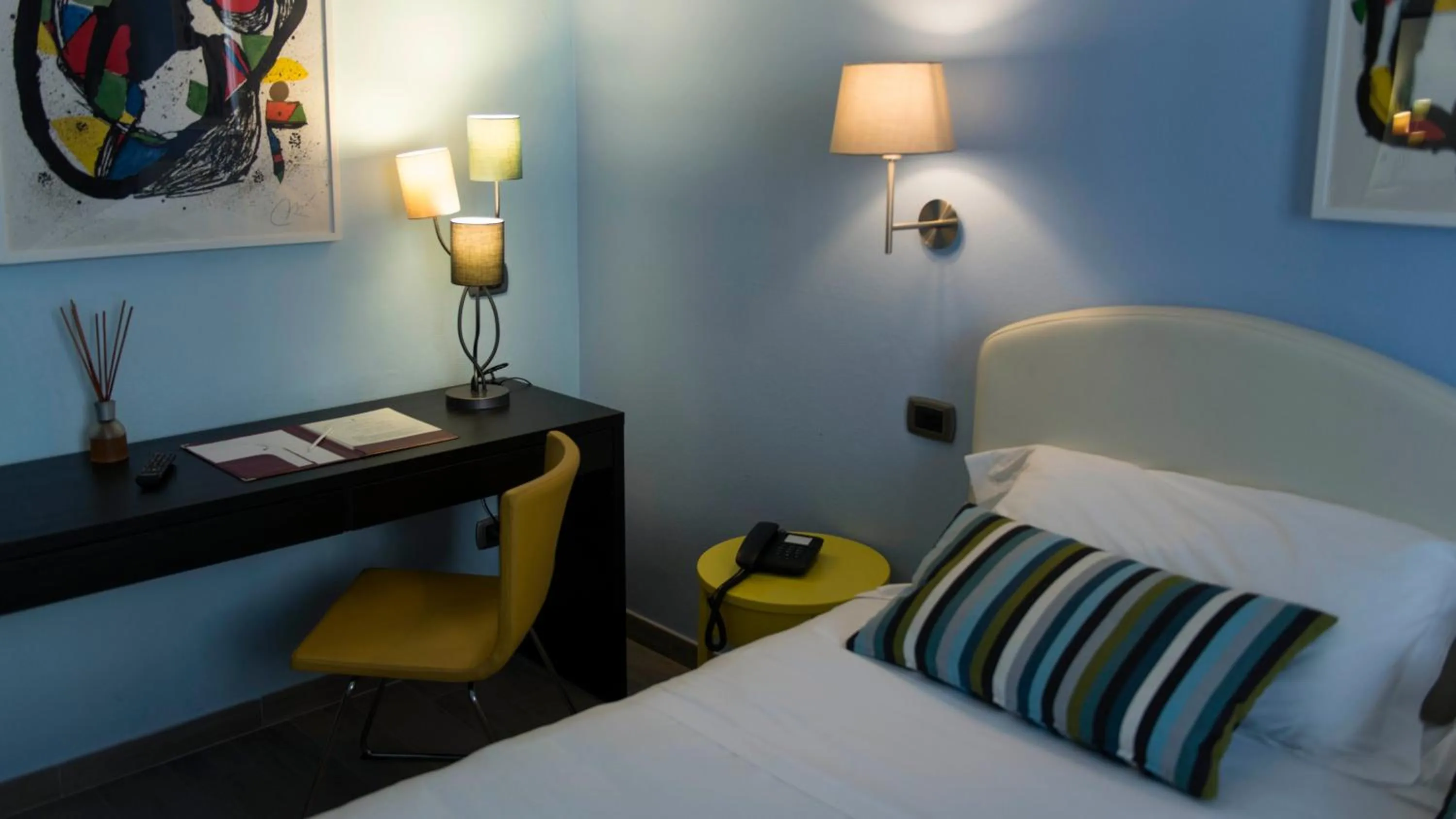 Decorative detail, Bed in Hotel Florence Milano