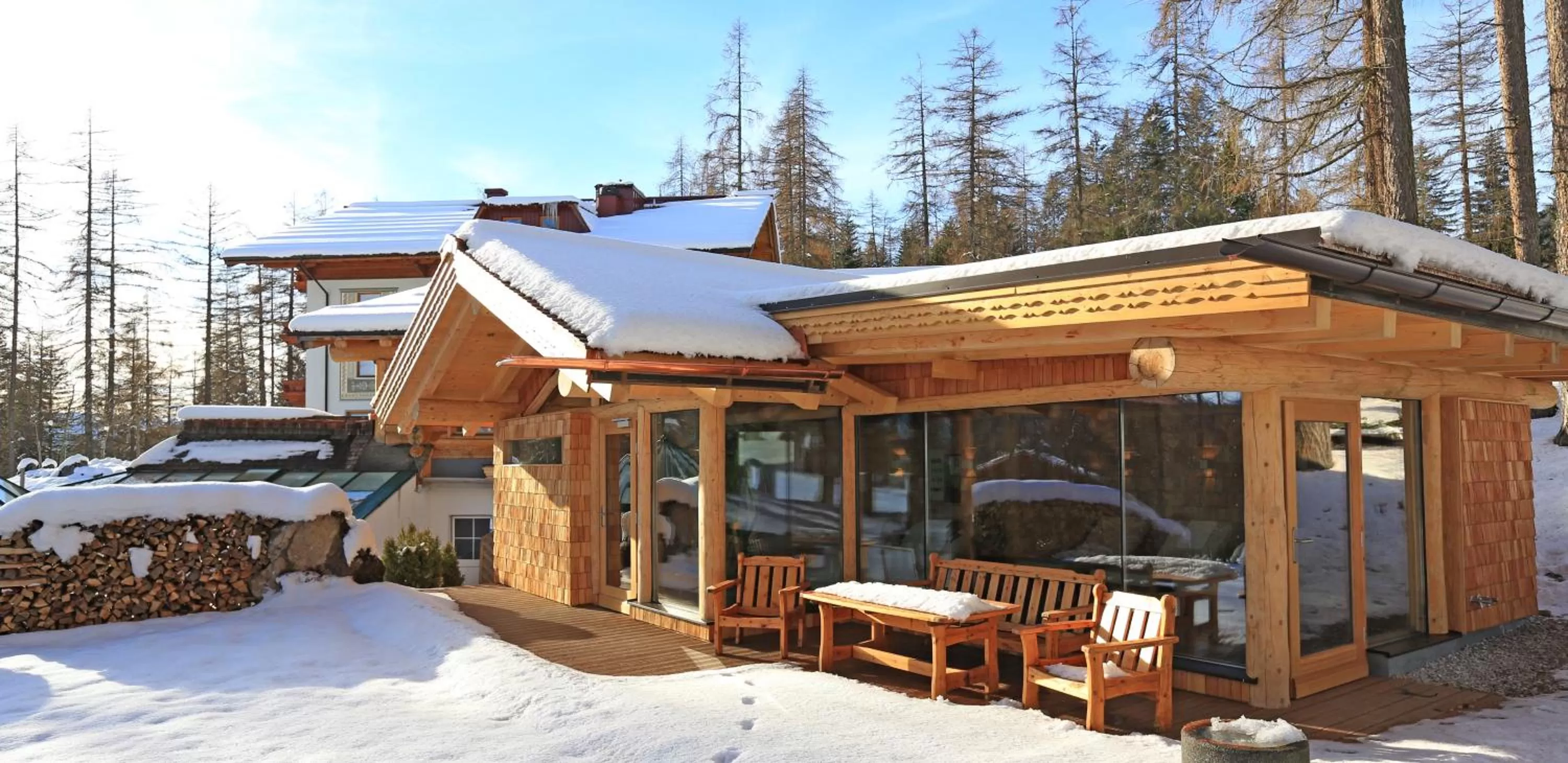 Sauna in Naturhotel Lärchenhof