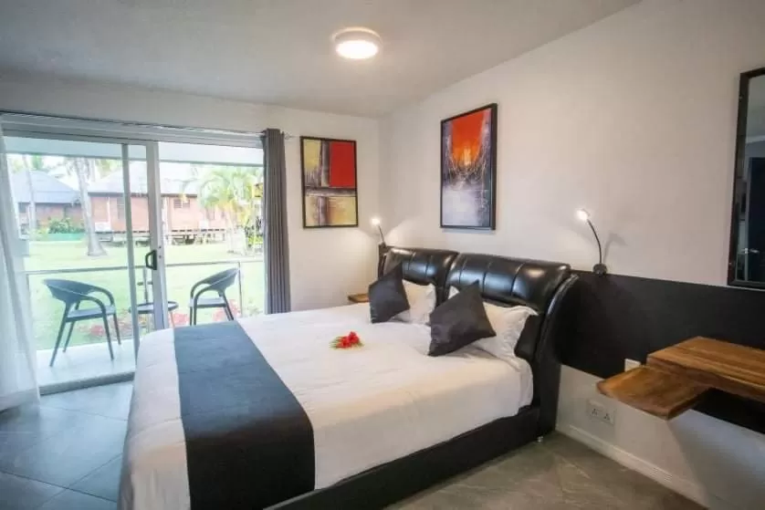 Bed in Club Fiji Resort