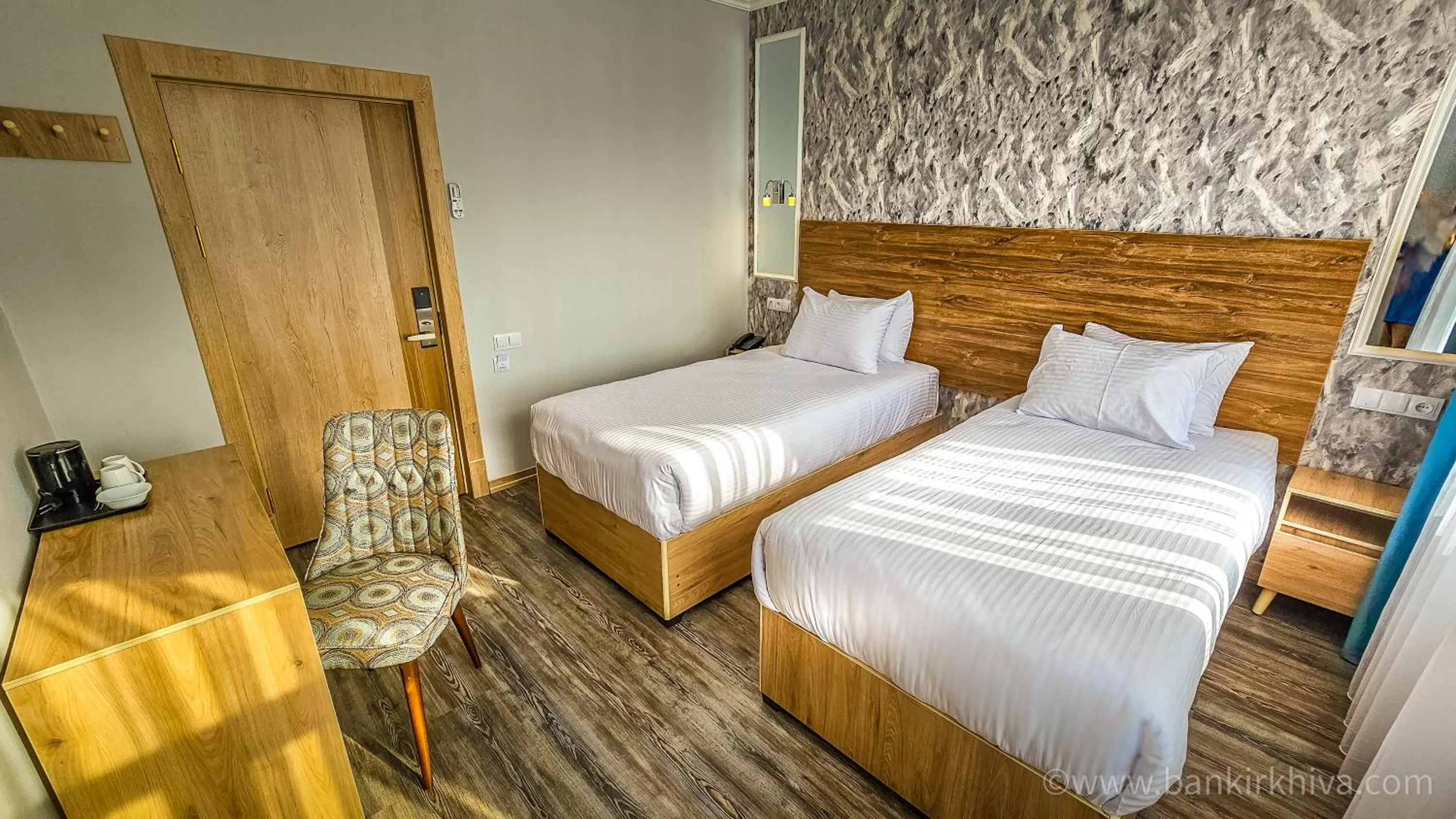 Bed in Hotel Bankir Khiva