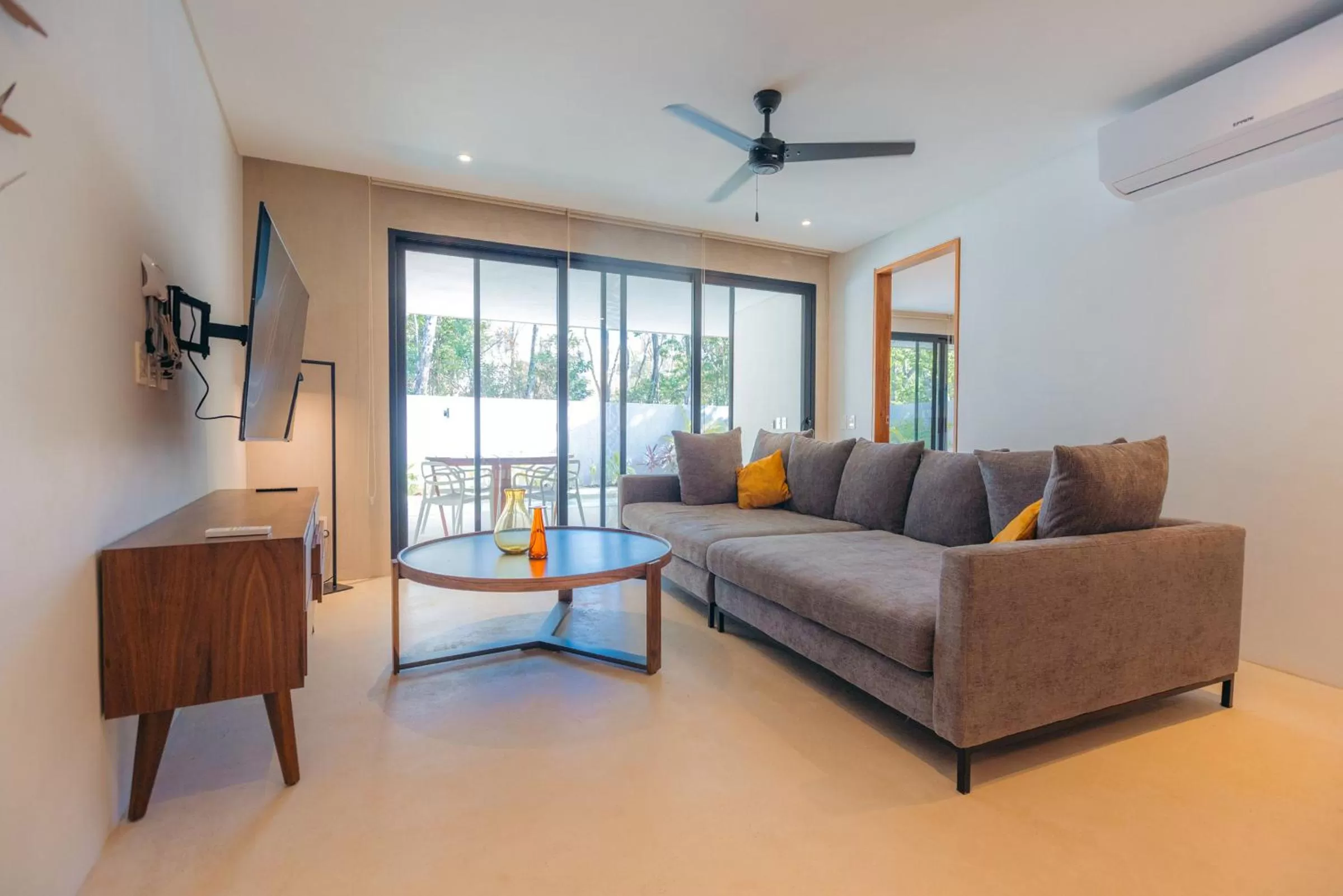 Living room, Seating Area in Suites at TreeTops Tulum