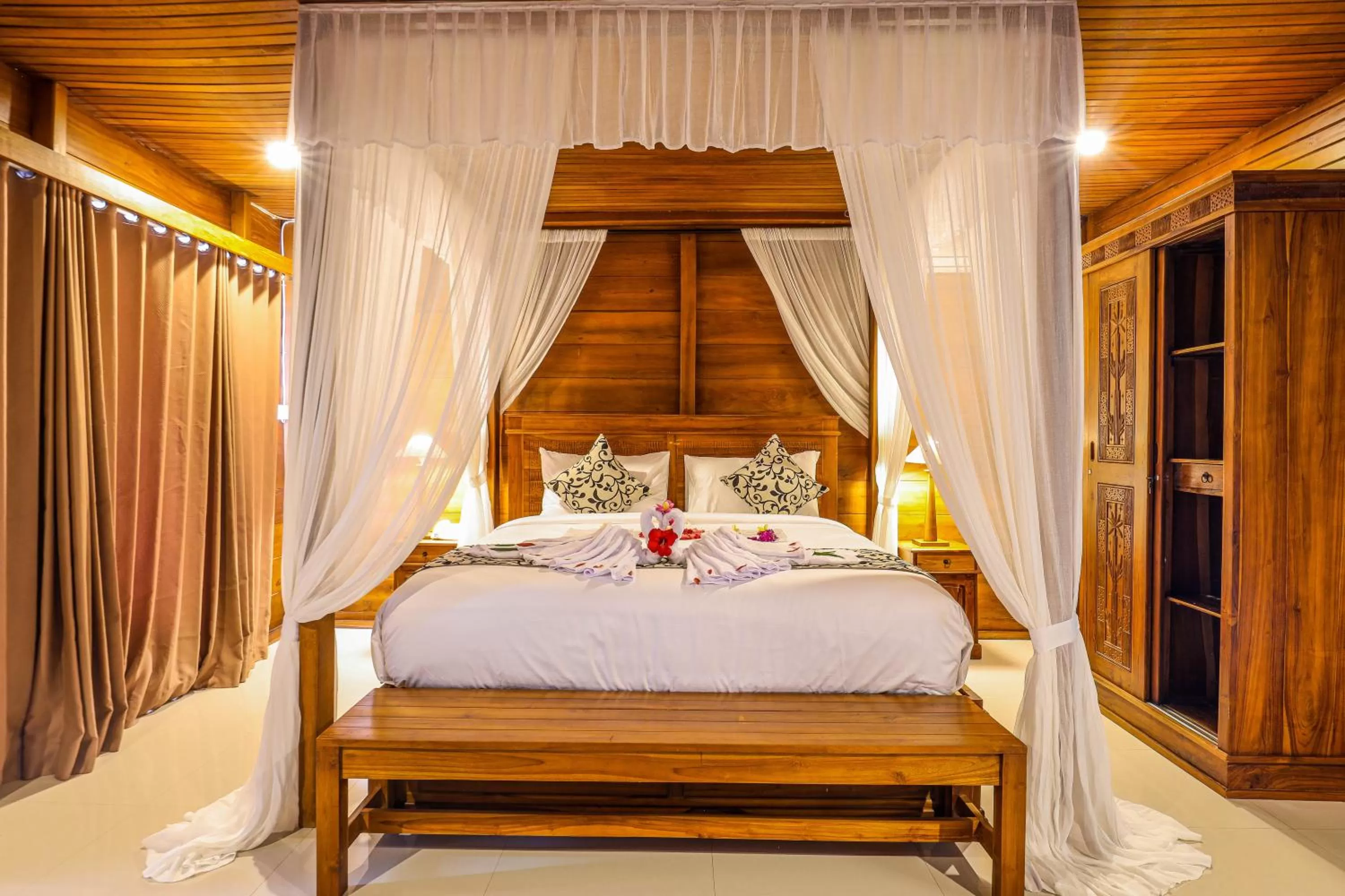 Bed in BB Resort Villa and Spa