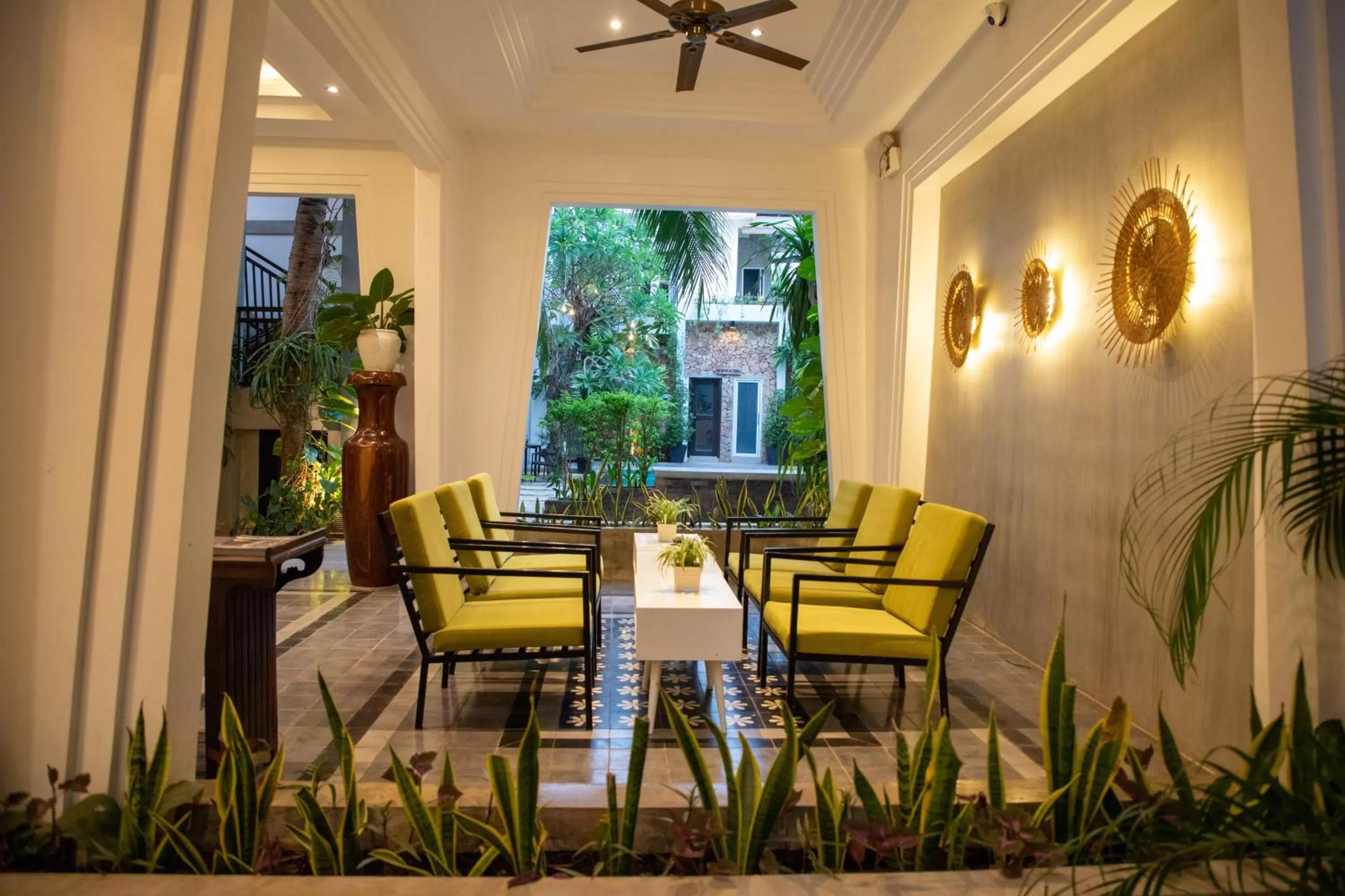 Seating area in Boutique Indochine d'Angkor